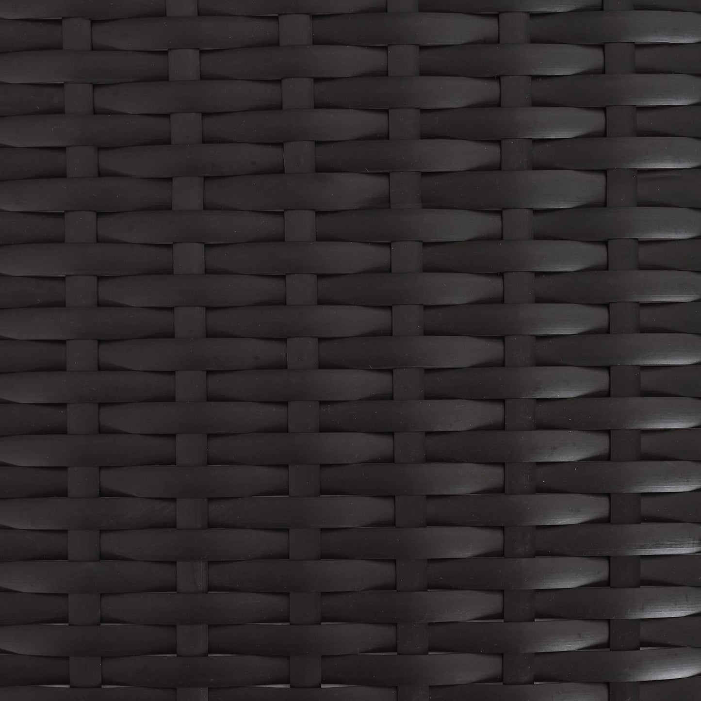 Hagebord Svart og naturlig 55 x 55 x 37 cm PE Rattan og Glass