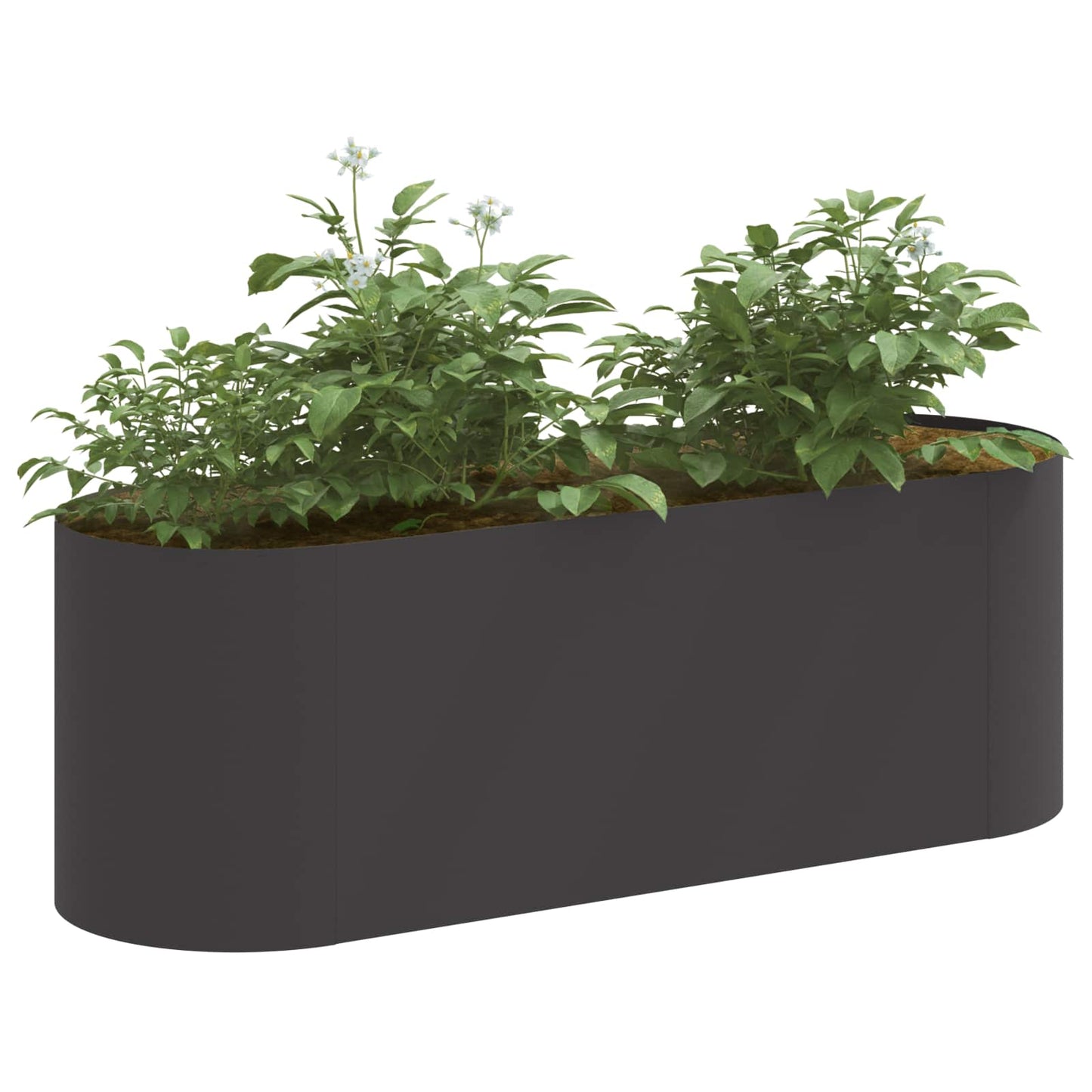 Hevet Hagebed Svart 120 x 40 x 40 cm Stål