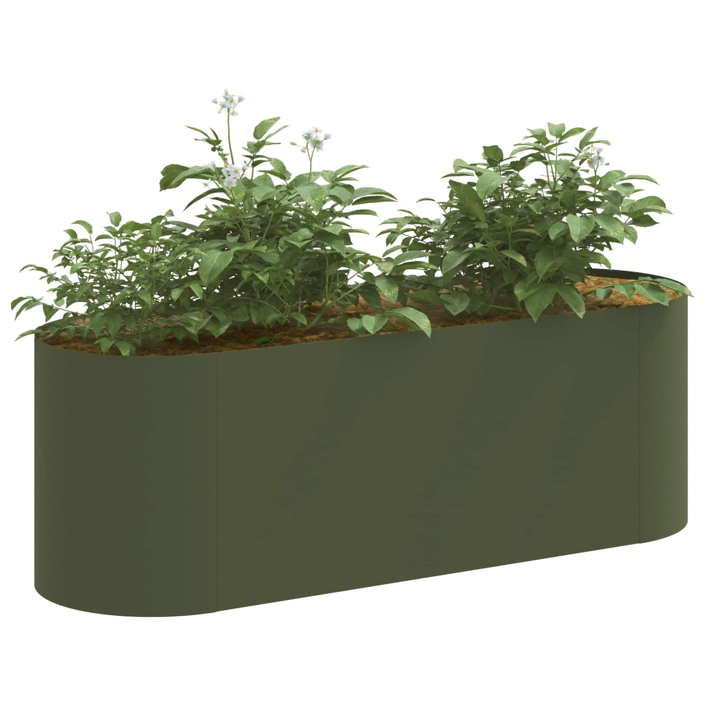Hevet Hagebed Olivengrønn 120 x 40 x 40 cm