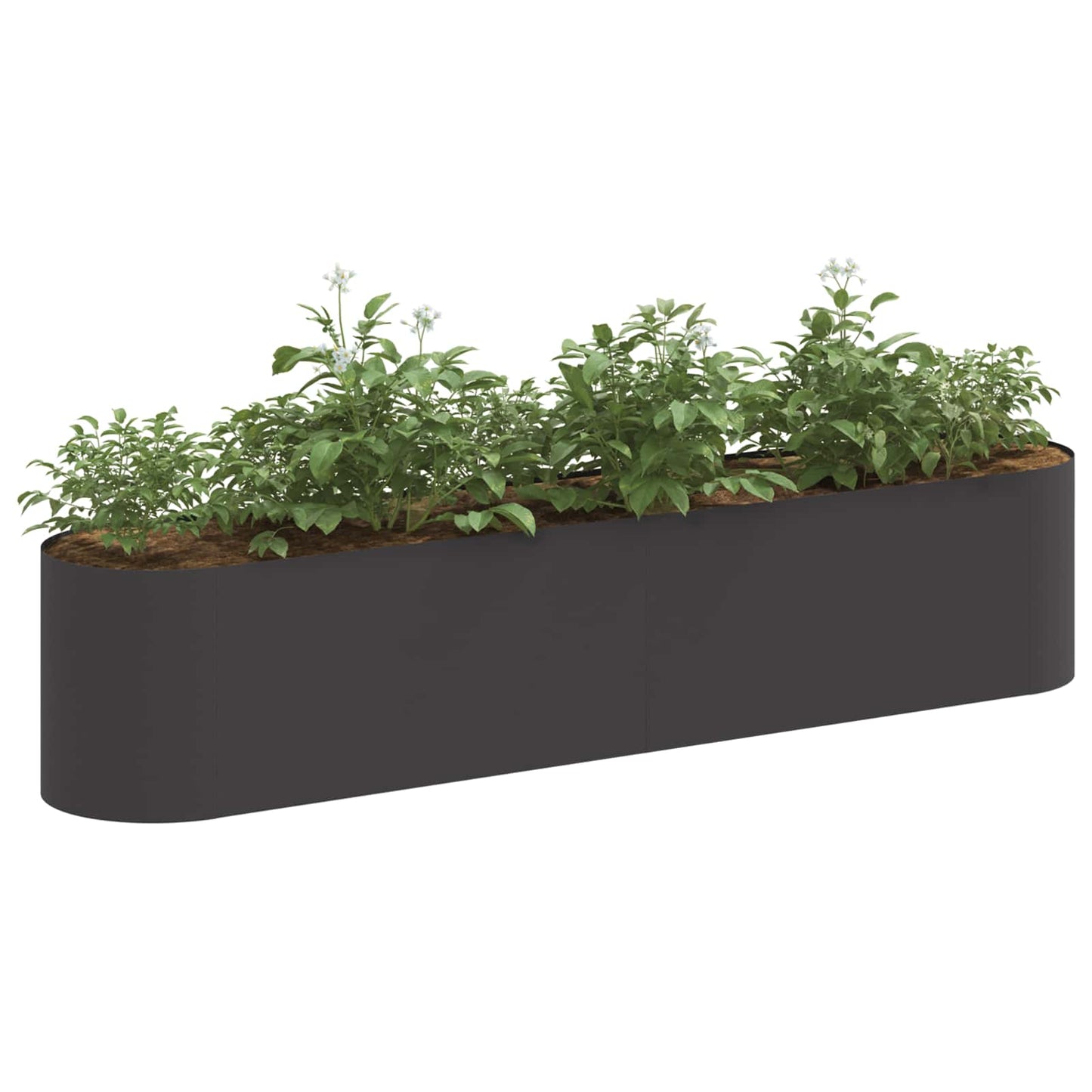 Hevet Hagebed Svart 200 x 40 x 40 cm