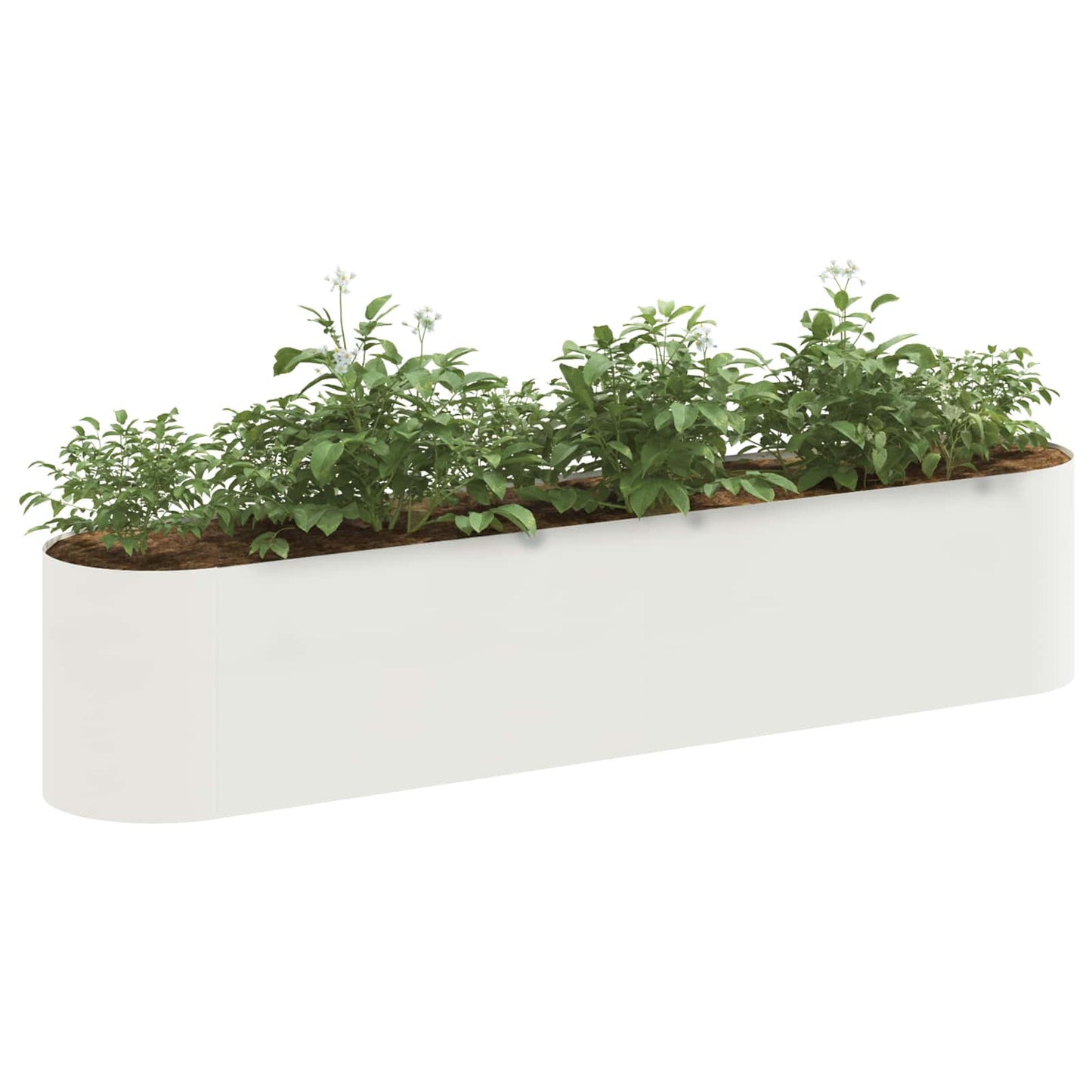 Hevet Hagebed Hvit 200 x 40 x 40 cm