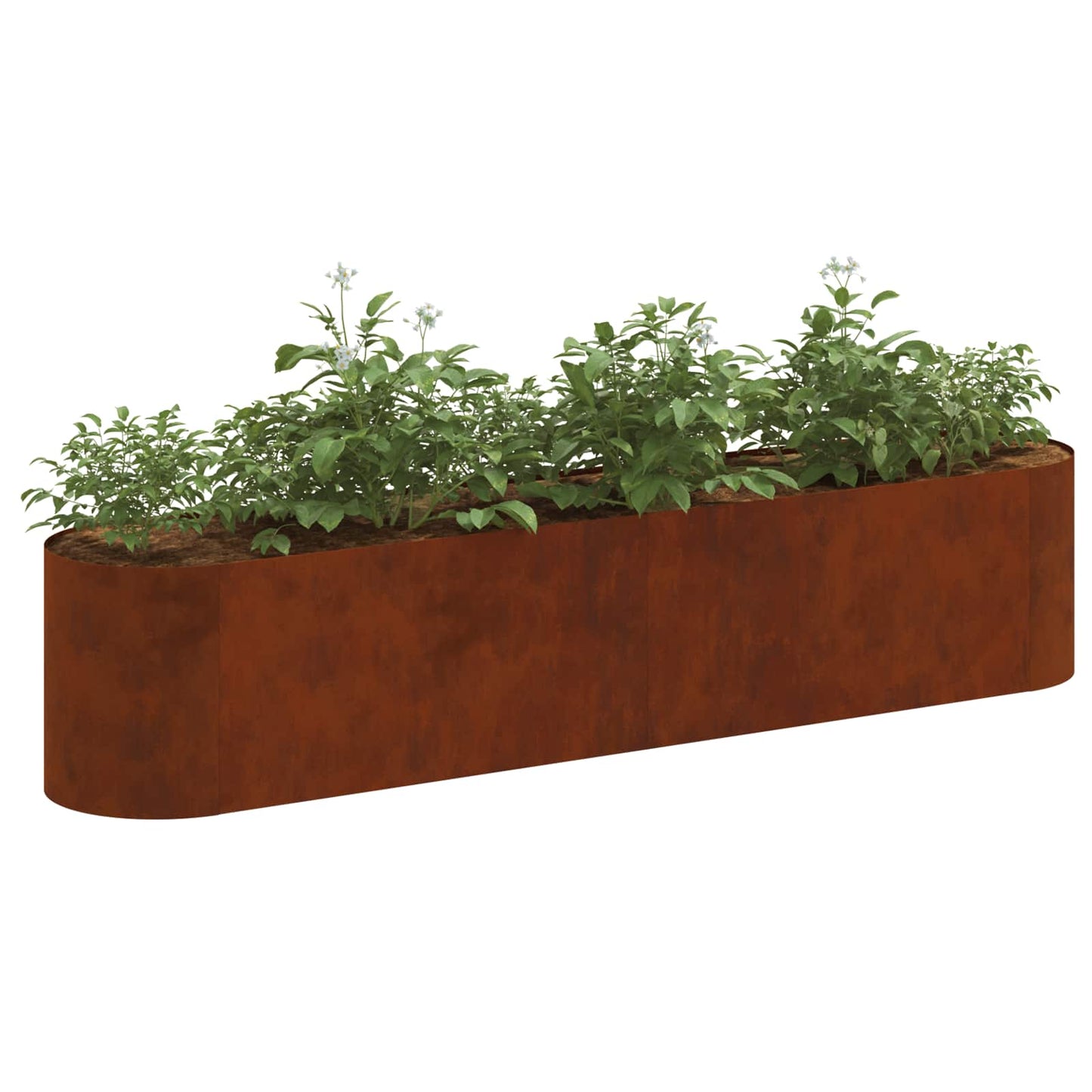 Hevet Hagebed Cortenstål 200 x 40 x 40 cm