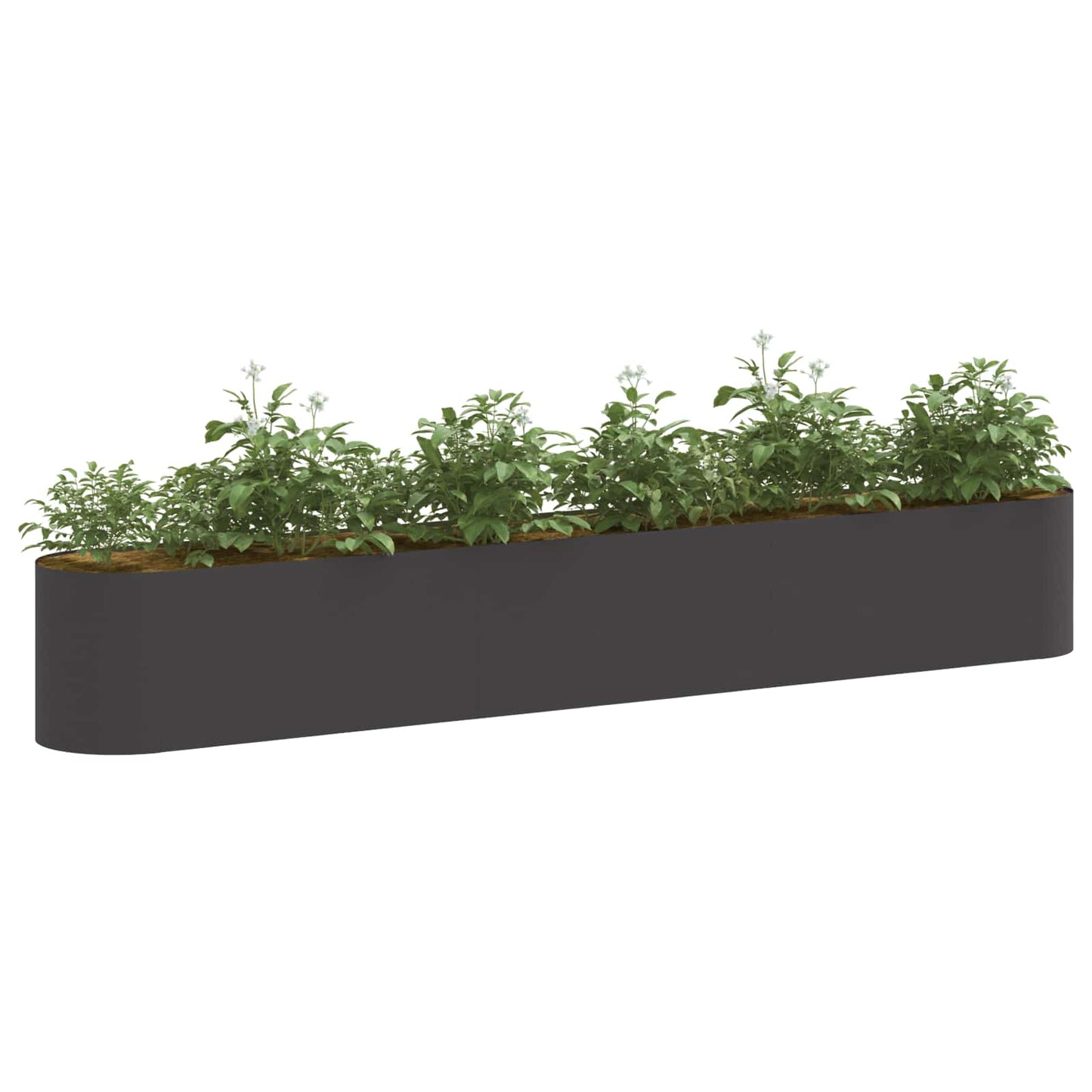 Hevet Hagebed Svart 280 x 40 x 40 cm