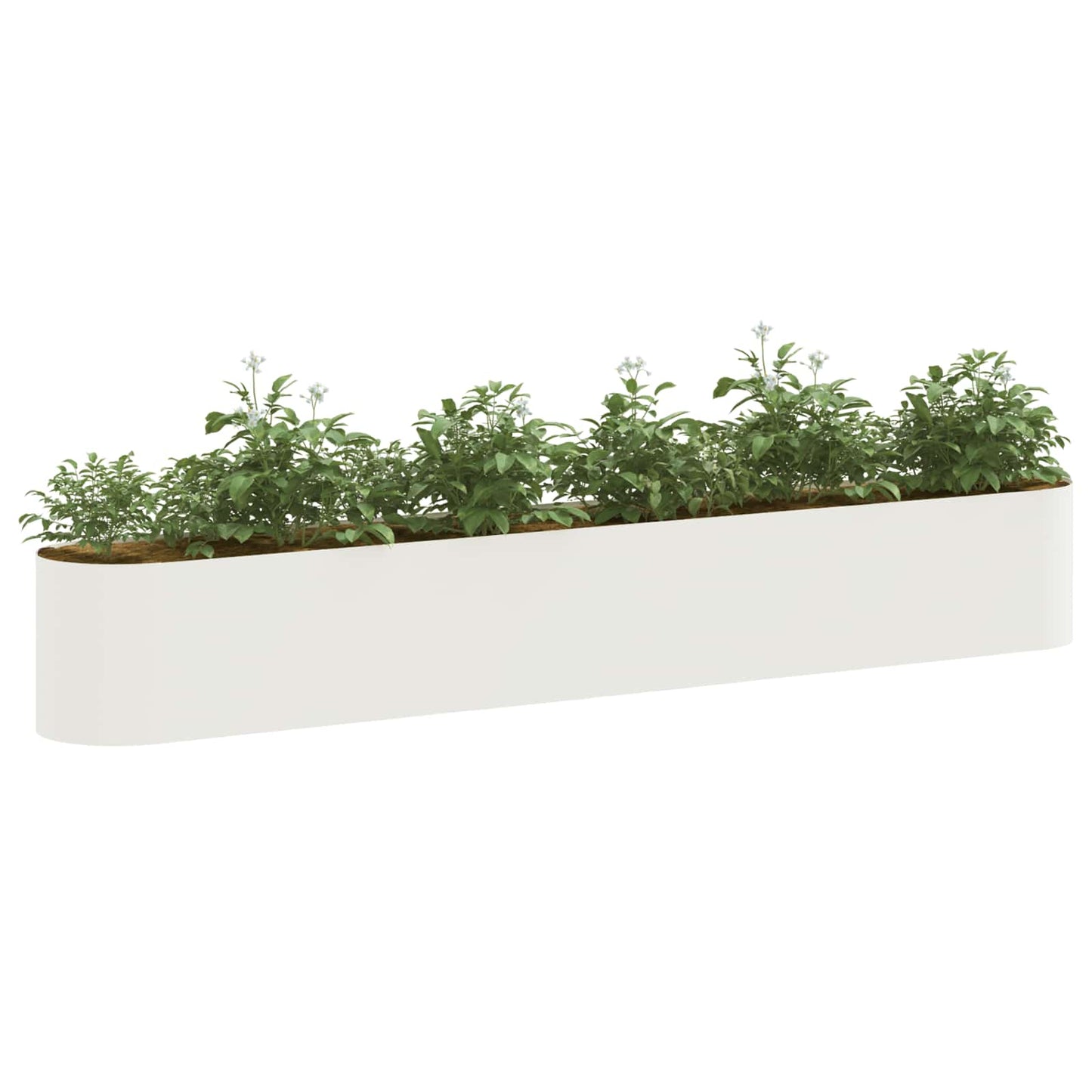 Hevet Hagebed Hvit 280 x 40 x 40 cm