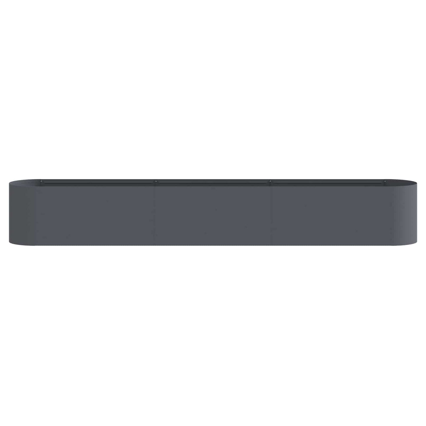Hevet Hagebed Antrasitt 280 x 40 x 40 cm