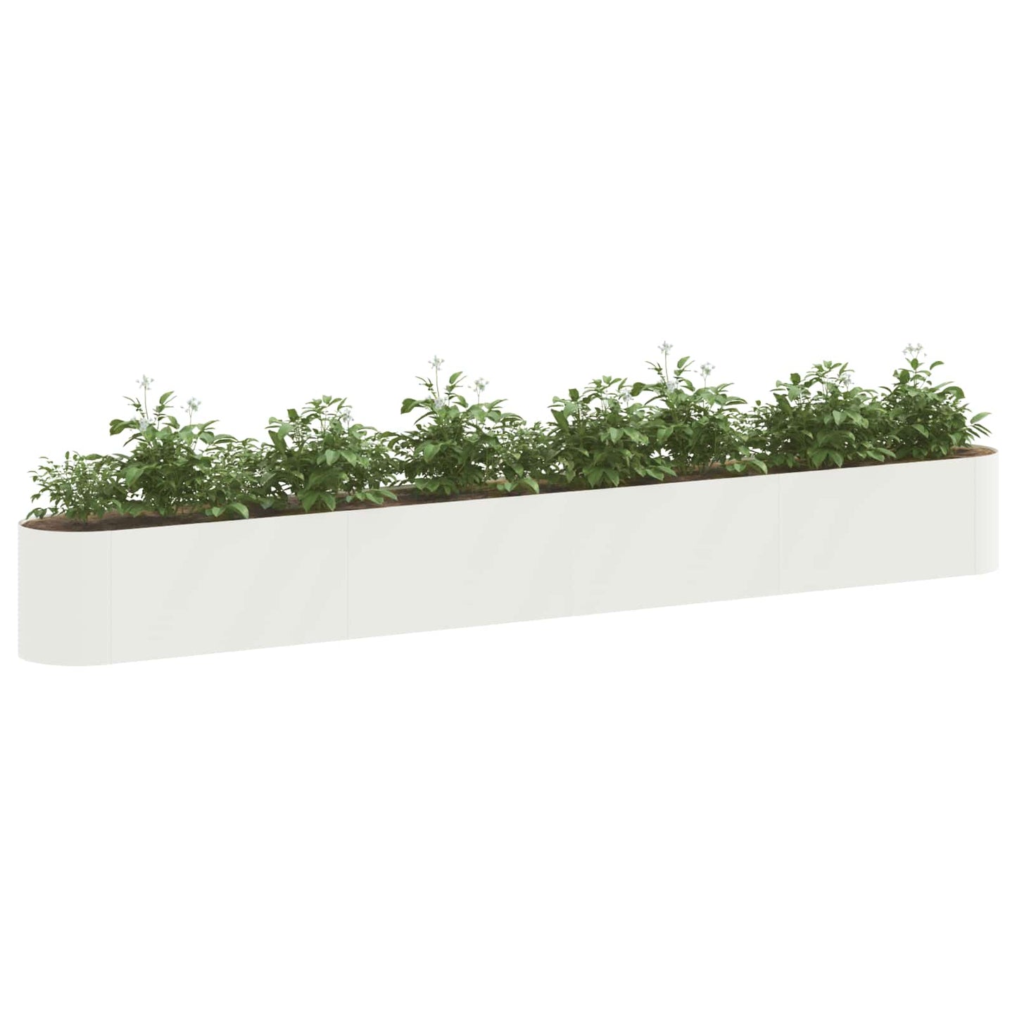 Hevet Hagebed Hvit 360 x 40 x 40 cm