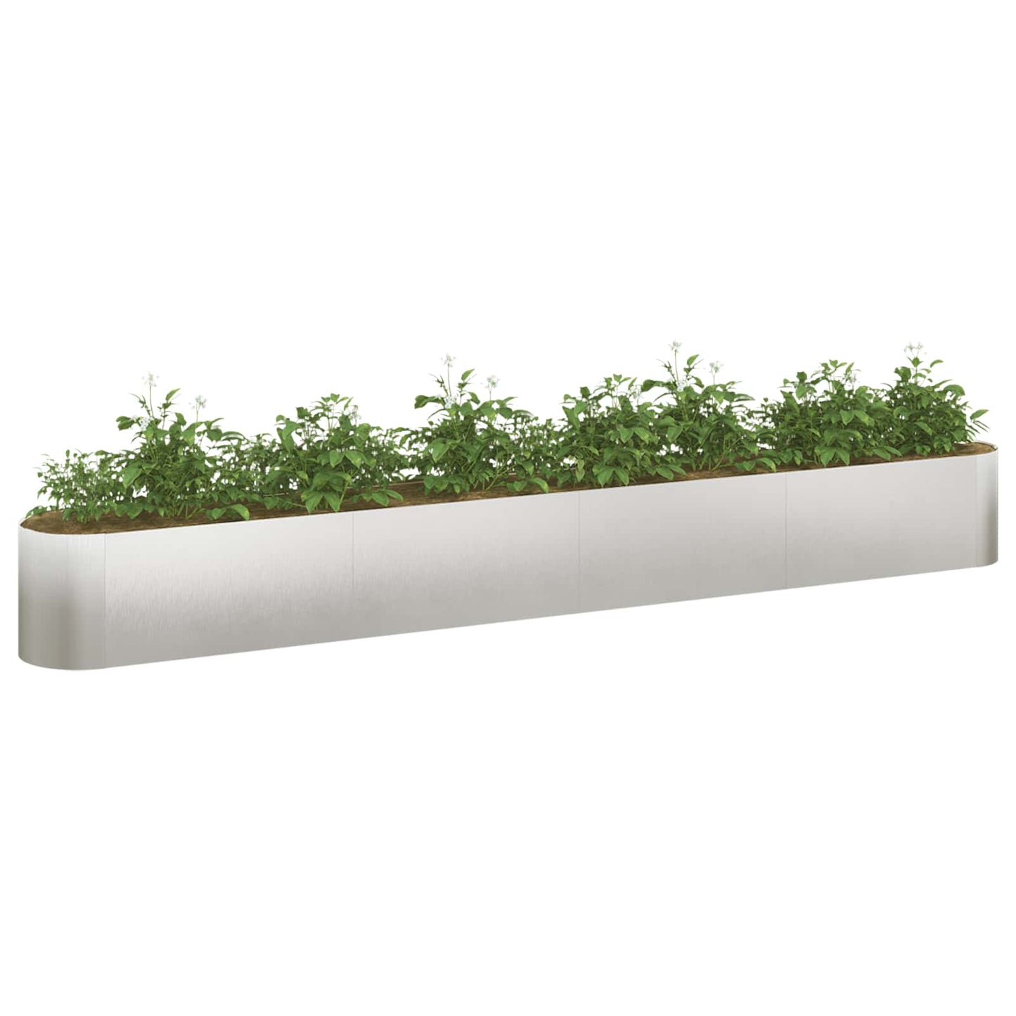 Hevet Hagebed Rustfritt stål 360 x 40 x 40 cm