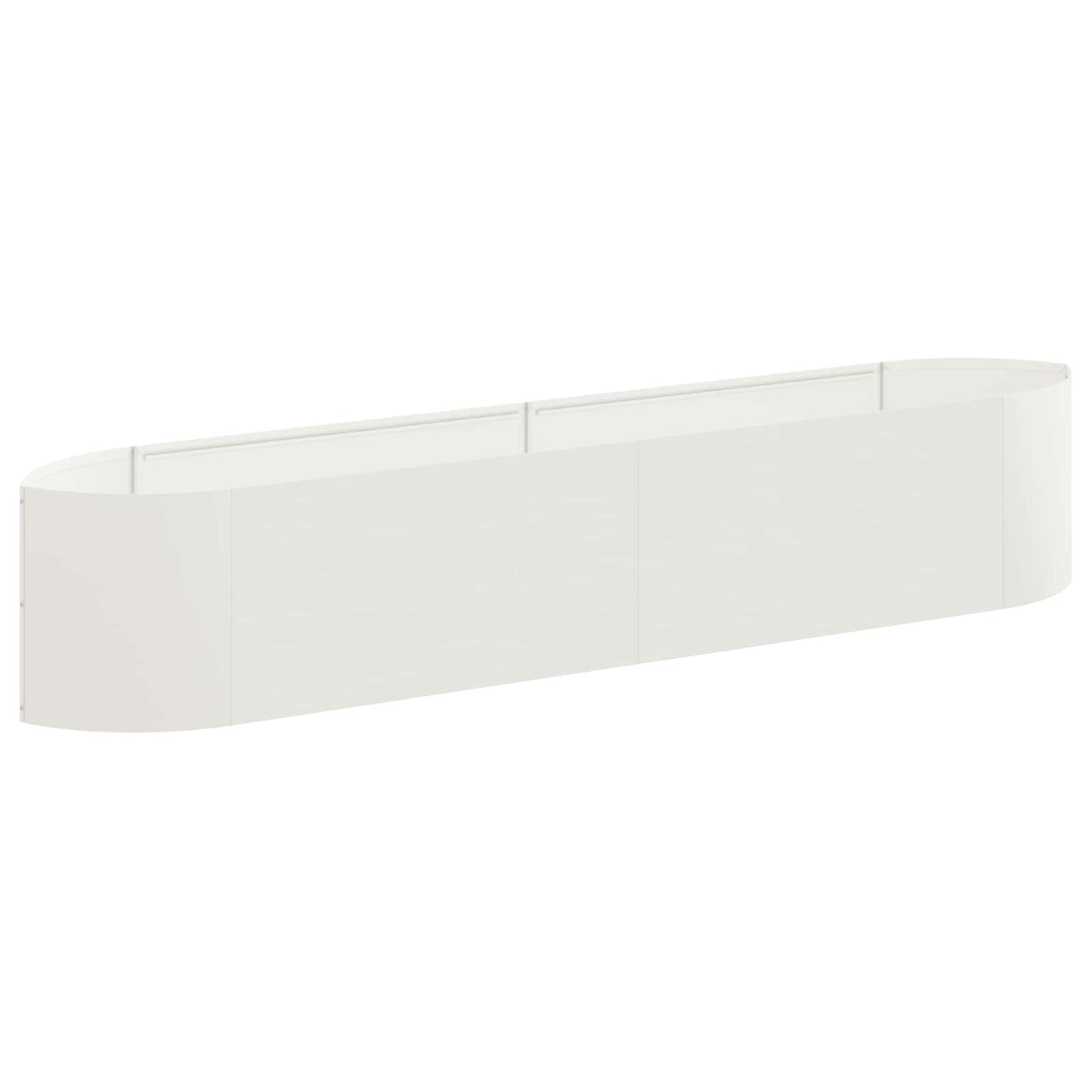 Hevet Hagebed Hvit 220 x 40 x 40 cm Stål