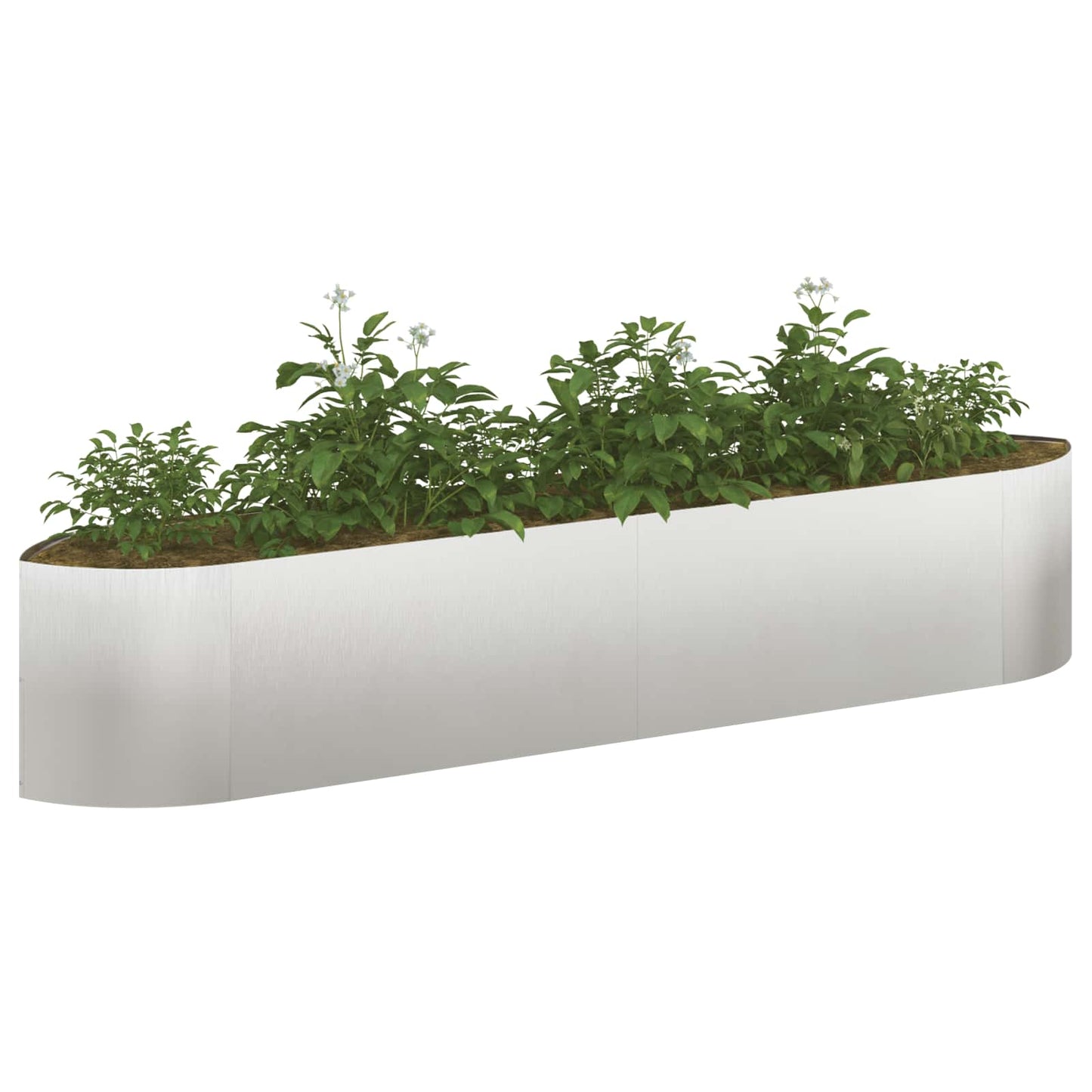 Hevet Hagebed Rustfritt stål 220 x 40 x 40 cm Stål