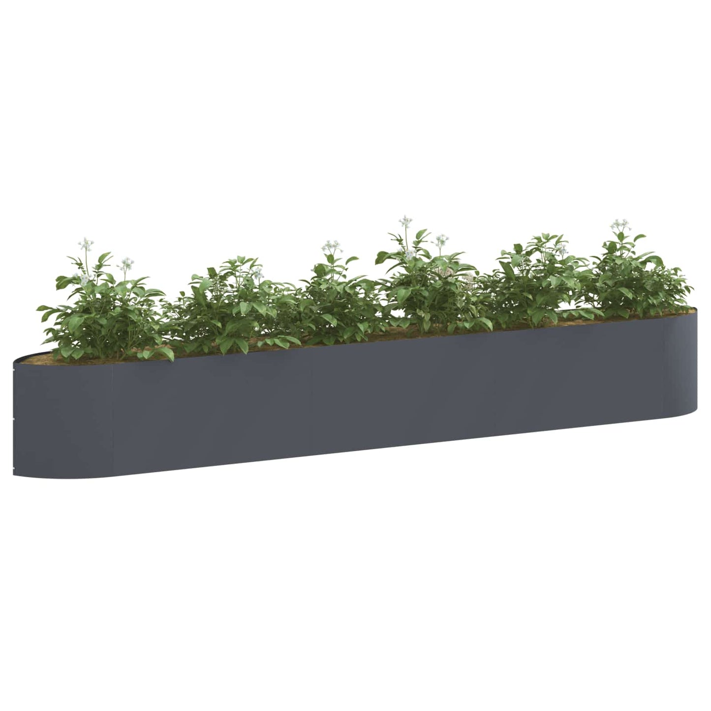 Hevet Hagebed Antrasitt 300 x 40 x 40 cm Stål