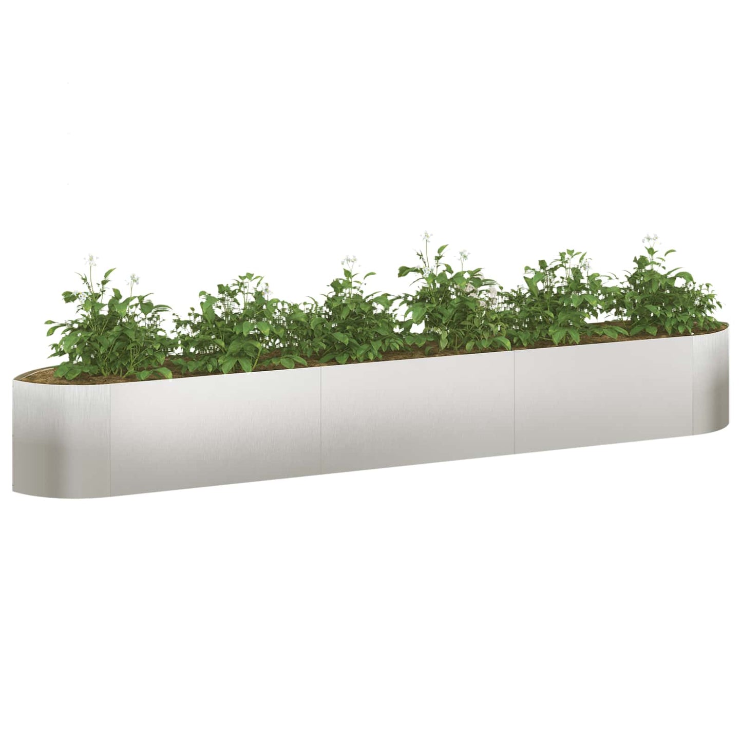Hevet Hagebed Rustfritt stål 300 x 40 x 40 cm Stål