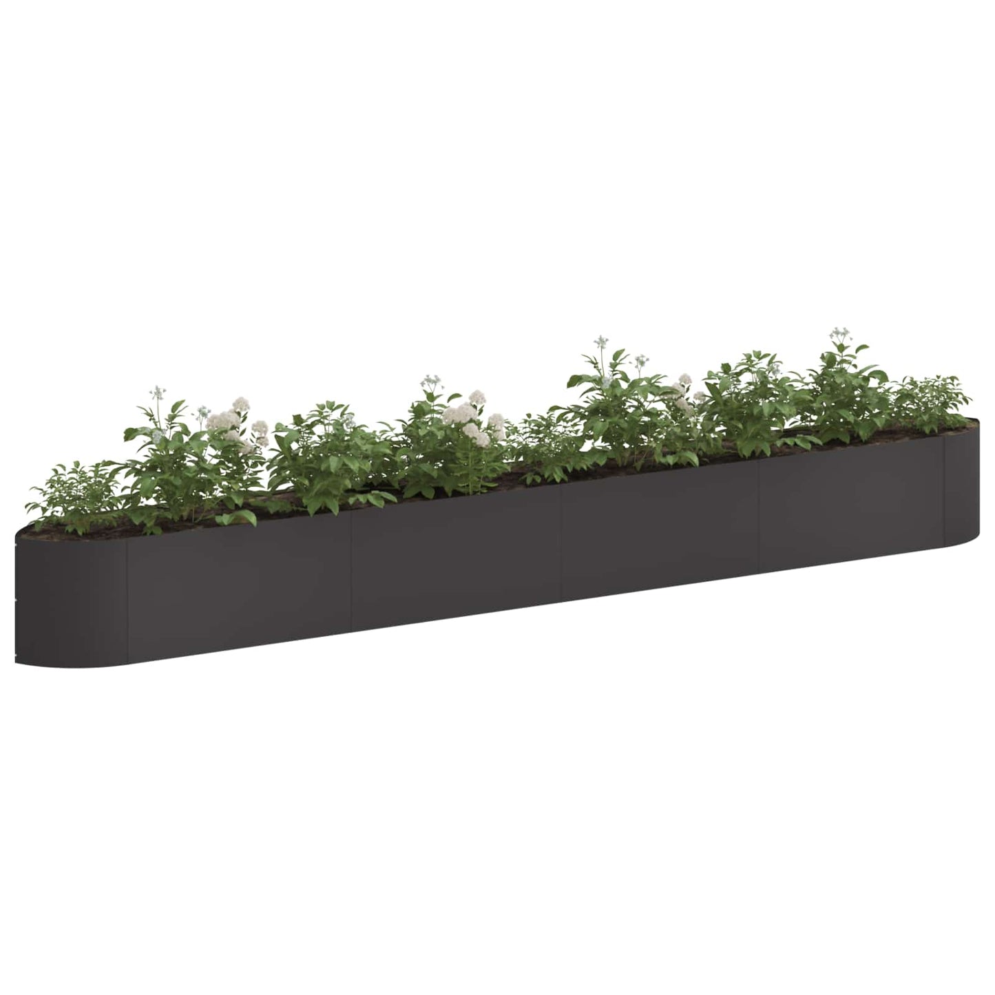 Hevet Hagebed Svart 380 x 40 x 40 cm Stål