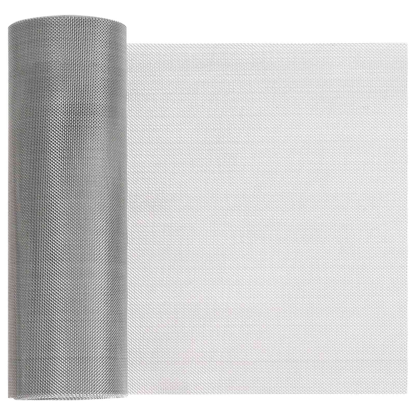 Maskeskjerm 20 x 500 cm 30 Mesh Rustfritt stål 201 Sølv