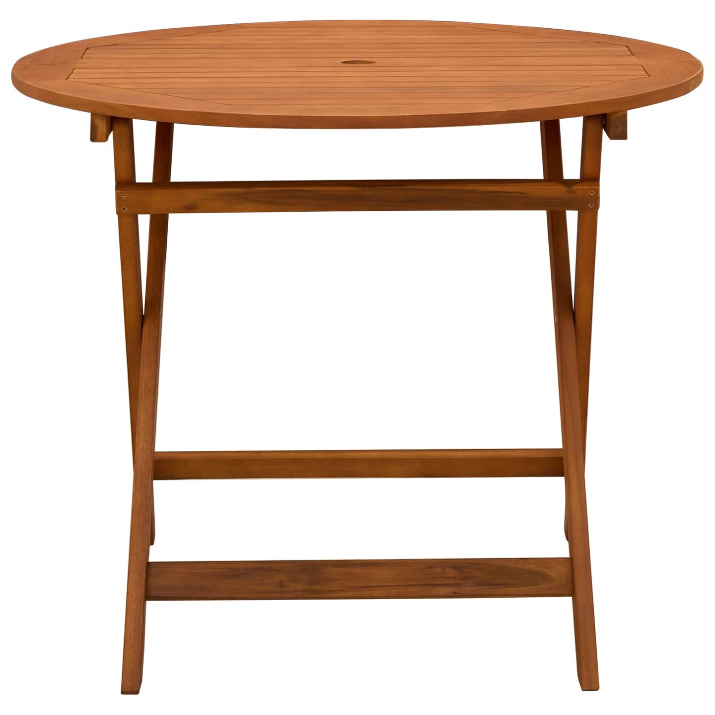 Sammenleggbart hagebord Brun Ø 90 x 75 cm Solid Eucalyptus Tre