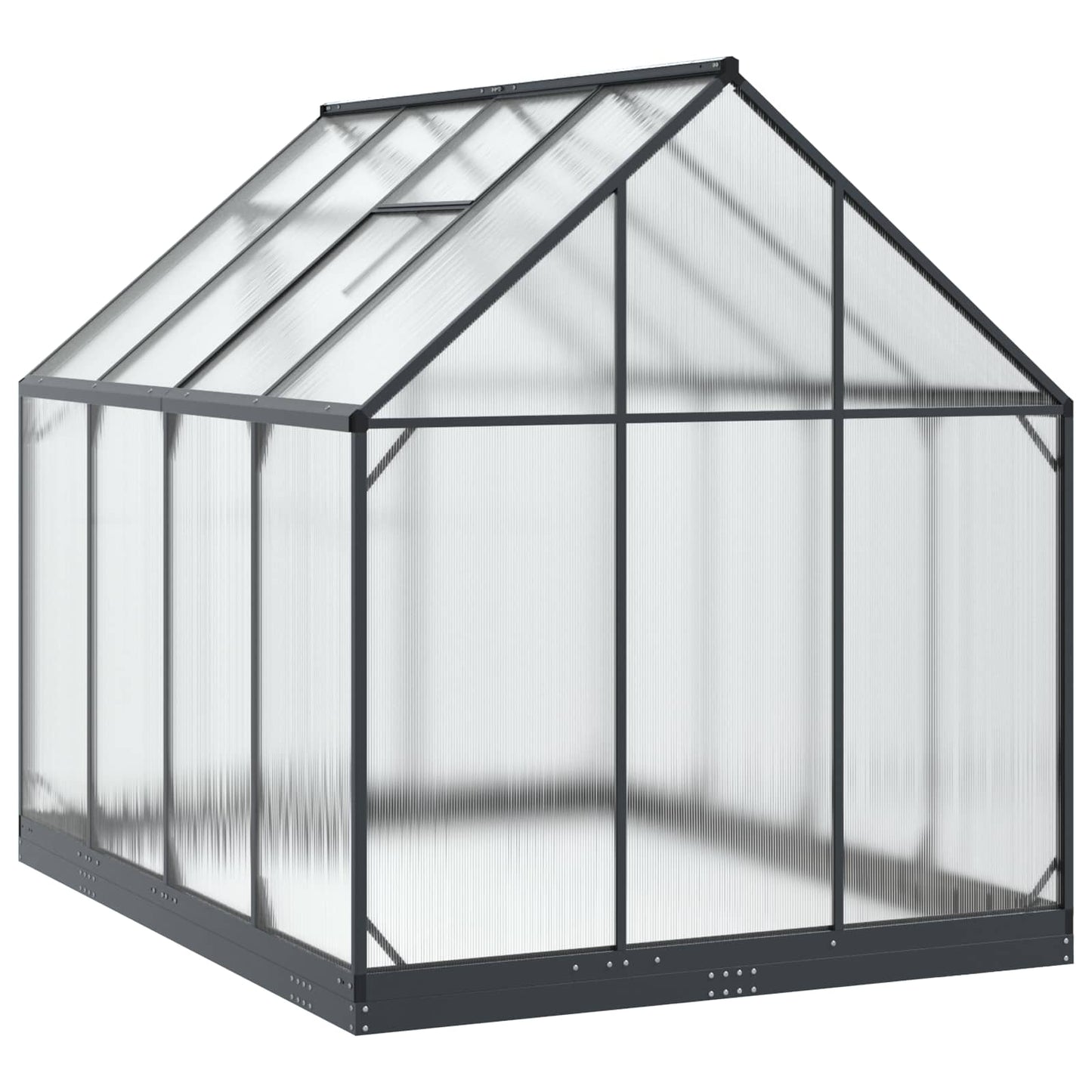 Hage Drivhus med dør med lås Antrasitt 183,5 x 243,5 x 207 cm