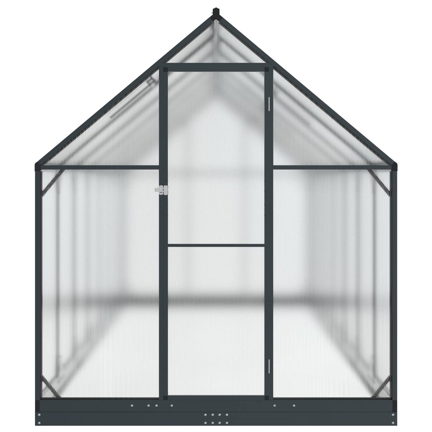 Hage Drivhus med dør med lås Antrasitt 183,5 x 423,5 x 207 cm
