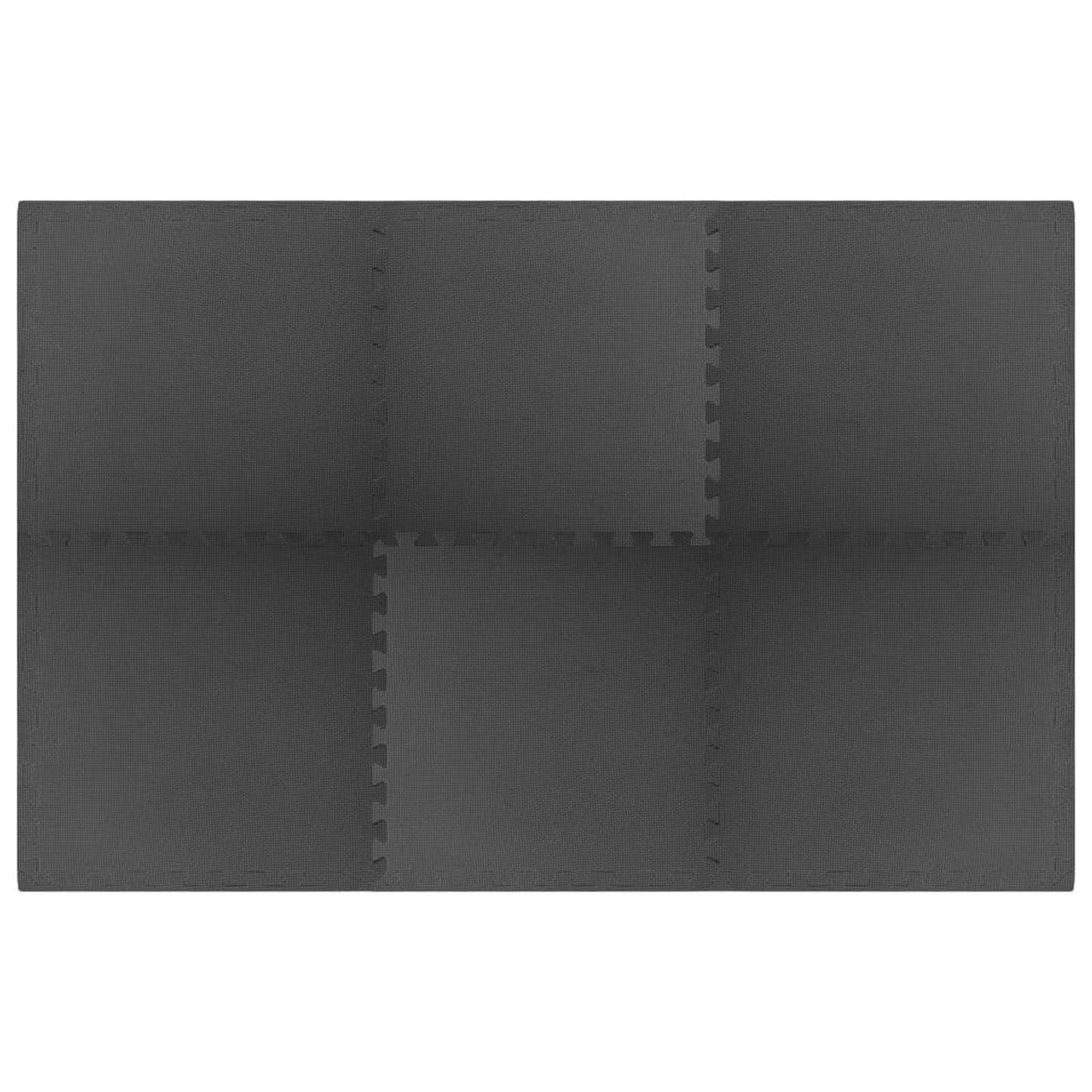 Bassenggrunnmatte 6 pcs Svart 2,16 ㎡ EVA Skum