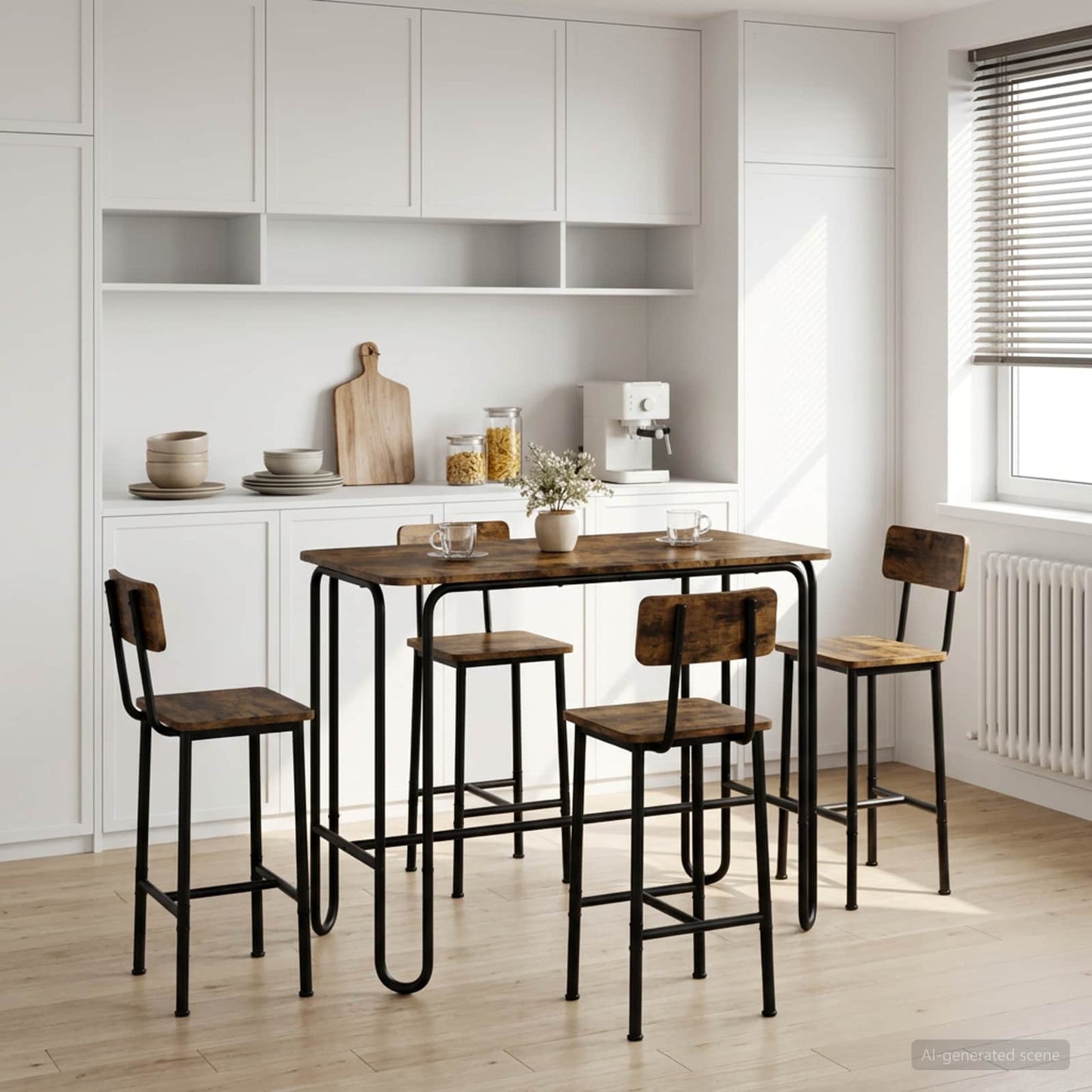 Spisebord 100 x 50 x 75 cm Konstruert tre Røkt Eik Rektangulær