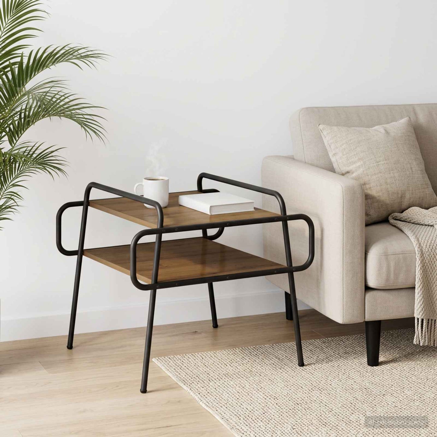 Kaffebord Artisan eik 50 x 50 x 51 cm Konstruert tre