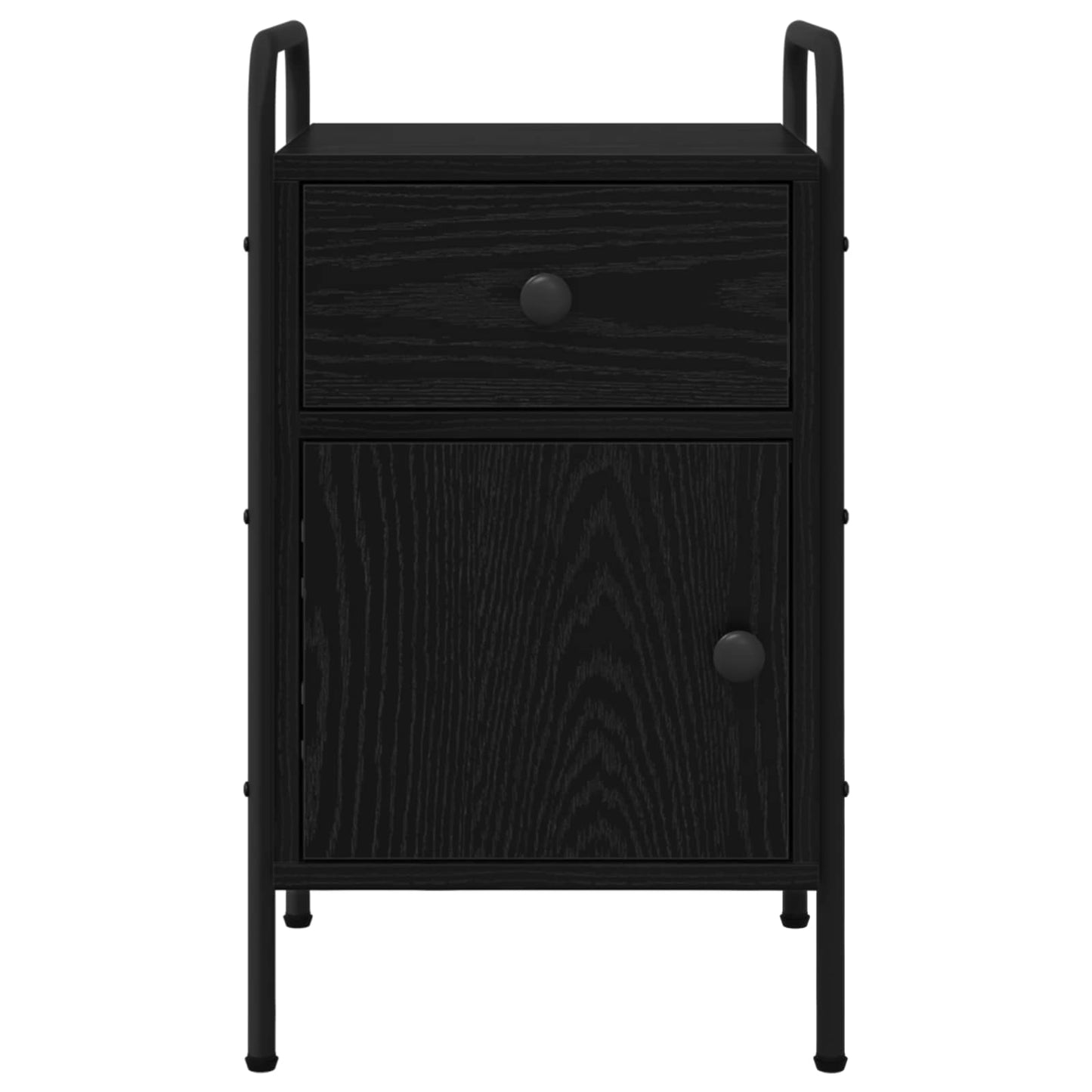 Nattbordskap 2 stk. Svart eik 35 x 36,5 x 61 cm Konstruert tre