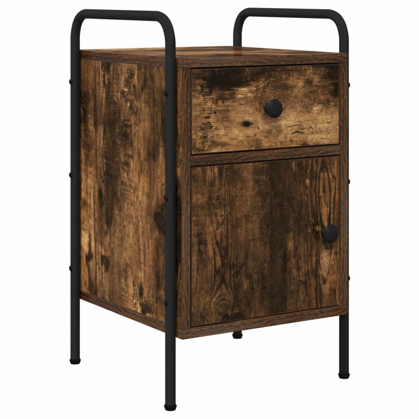 Nattbordskap Røkt Eik 35 x 36,5 x 61 cm Konstruert tre