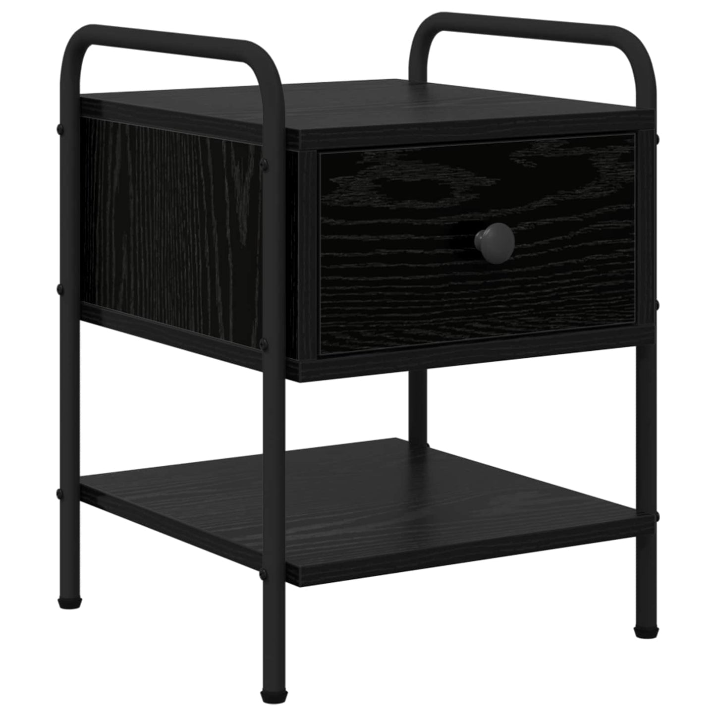 Nattbordskap Svart eik 35 x 36,5 x 47 cm Konstruert tre