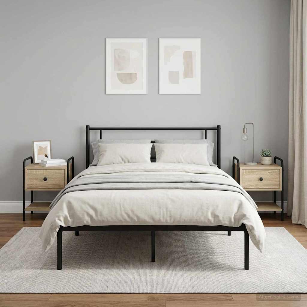 Nattbordskap 2 stk. Sonoma eik 35 x 36,5 x 47 cm Konstruert tre