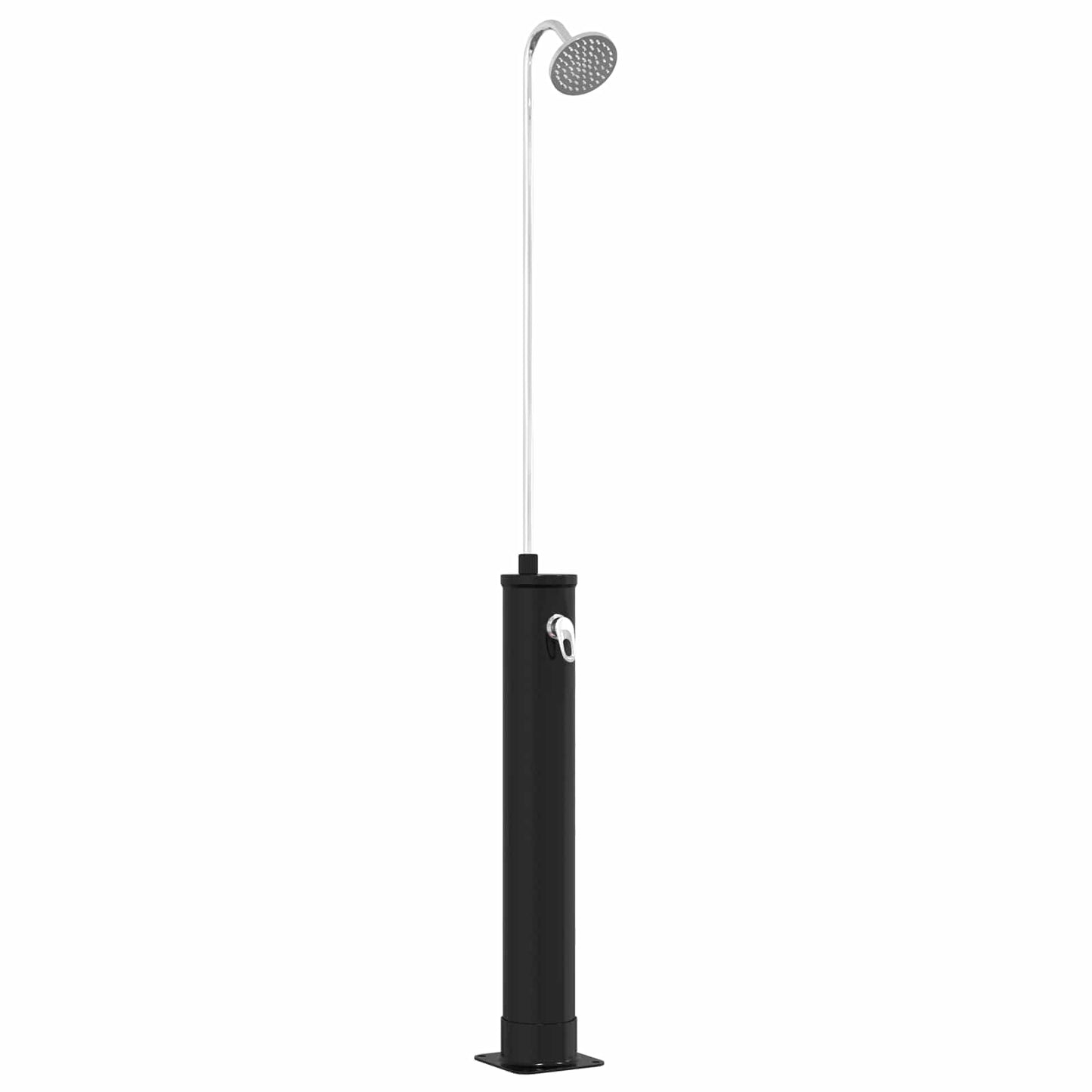 Sol dusj med dusjhode 20 l PVC, ABS, Sinklegering Svart