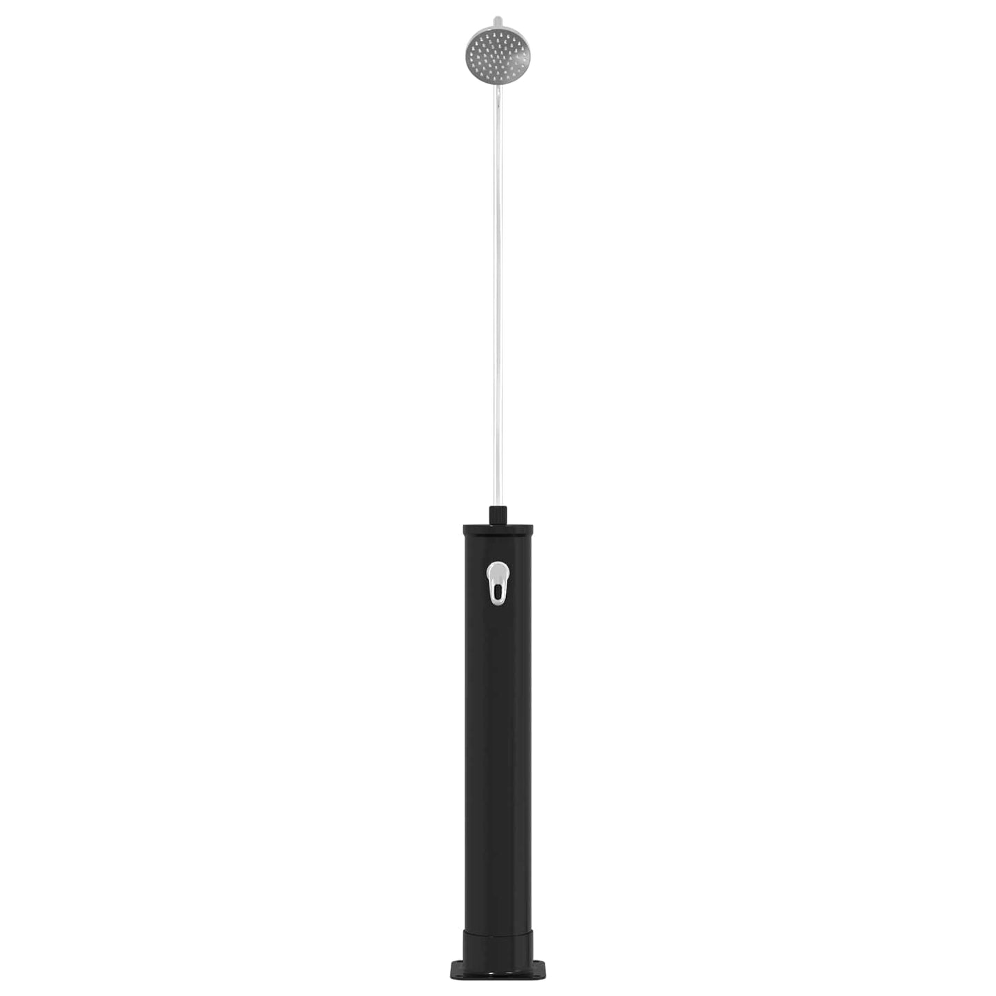 Sol dusj med dusjhode 20 l PVC, ABS, Sinklegering Svart