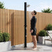 SolDusj med dusjhode og kran 20 l PVC, ABS, Sinklegering Svart