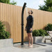 Solardusj med dusjhode 20 l PVC, ABS, Sinklegering Svart