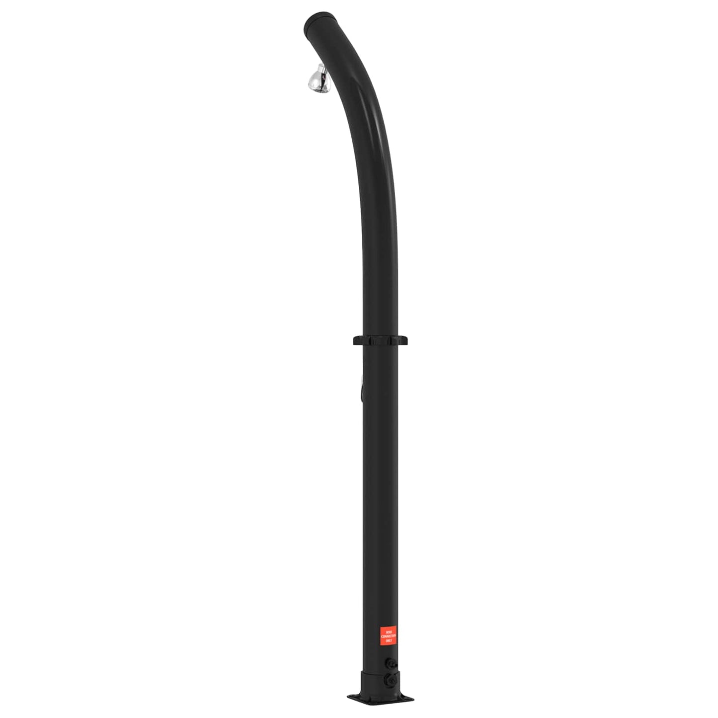 Solardusj med dusjhode 20 l PVC, ABS, Sinklegering Svart
