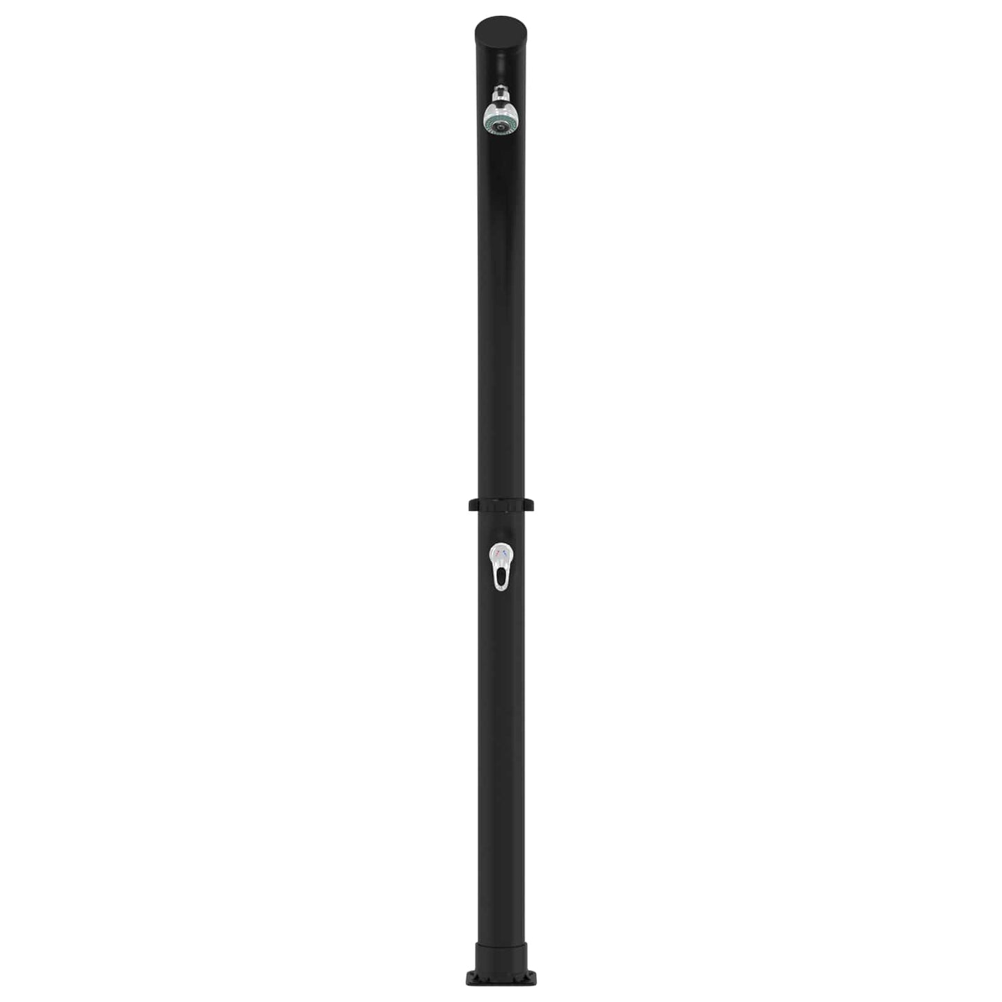 Solardusj med dusjhode 20 l PVC, ABS, Sinklegering Svart