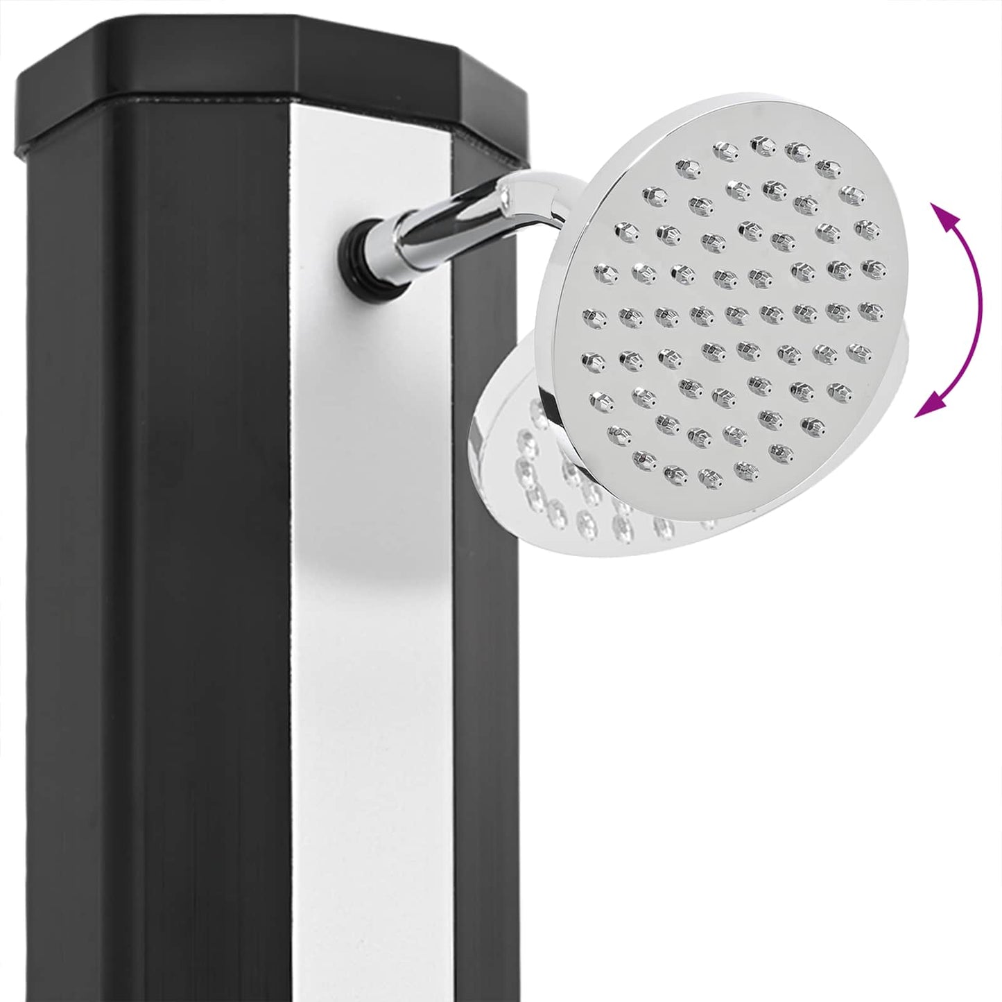 SolDusj med dusjhode og kran 40 l PVC, ABS, Sinklegering