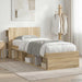 Sengeramme med oppbevaring Sonoma eik 75 x 190 cm