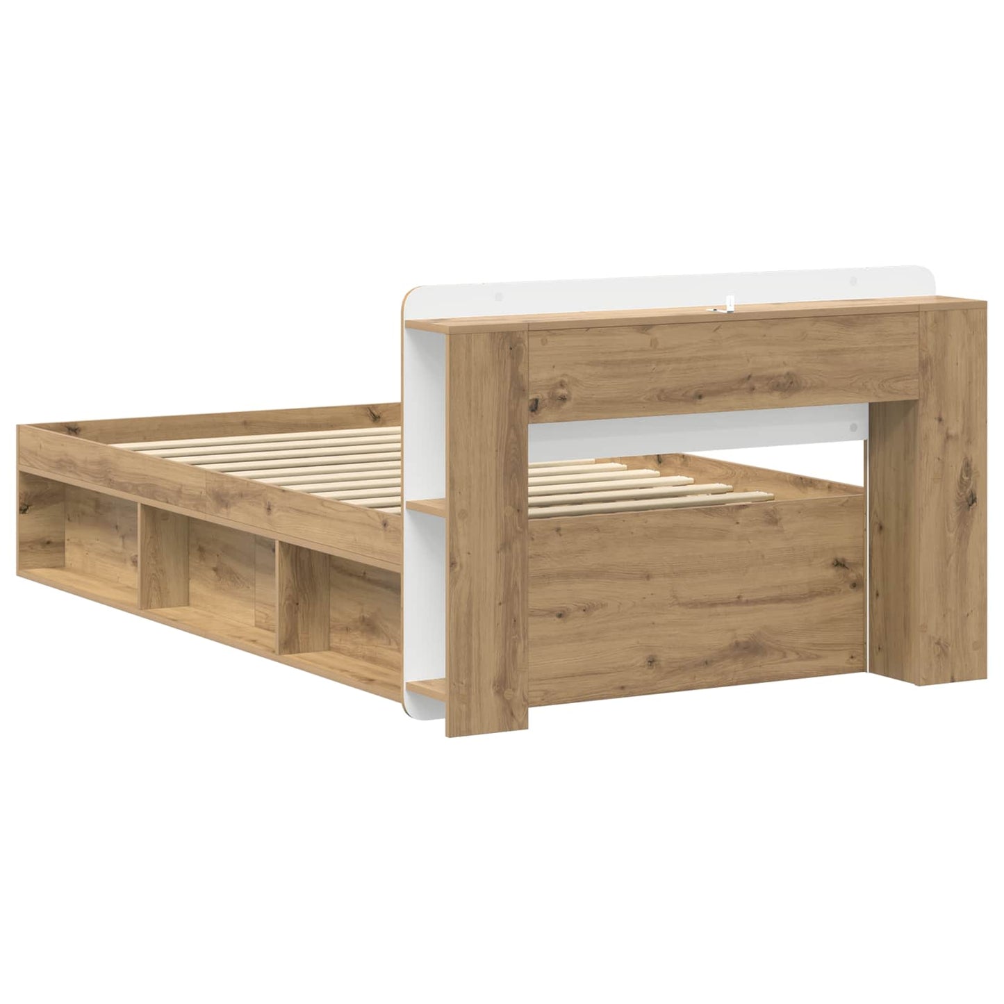 Sengeramme med oppbevaring Artisan eik 80 x 200 cm