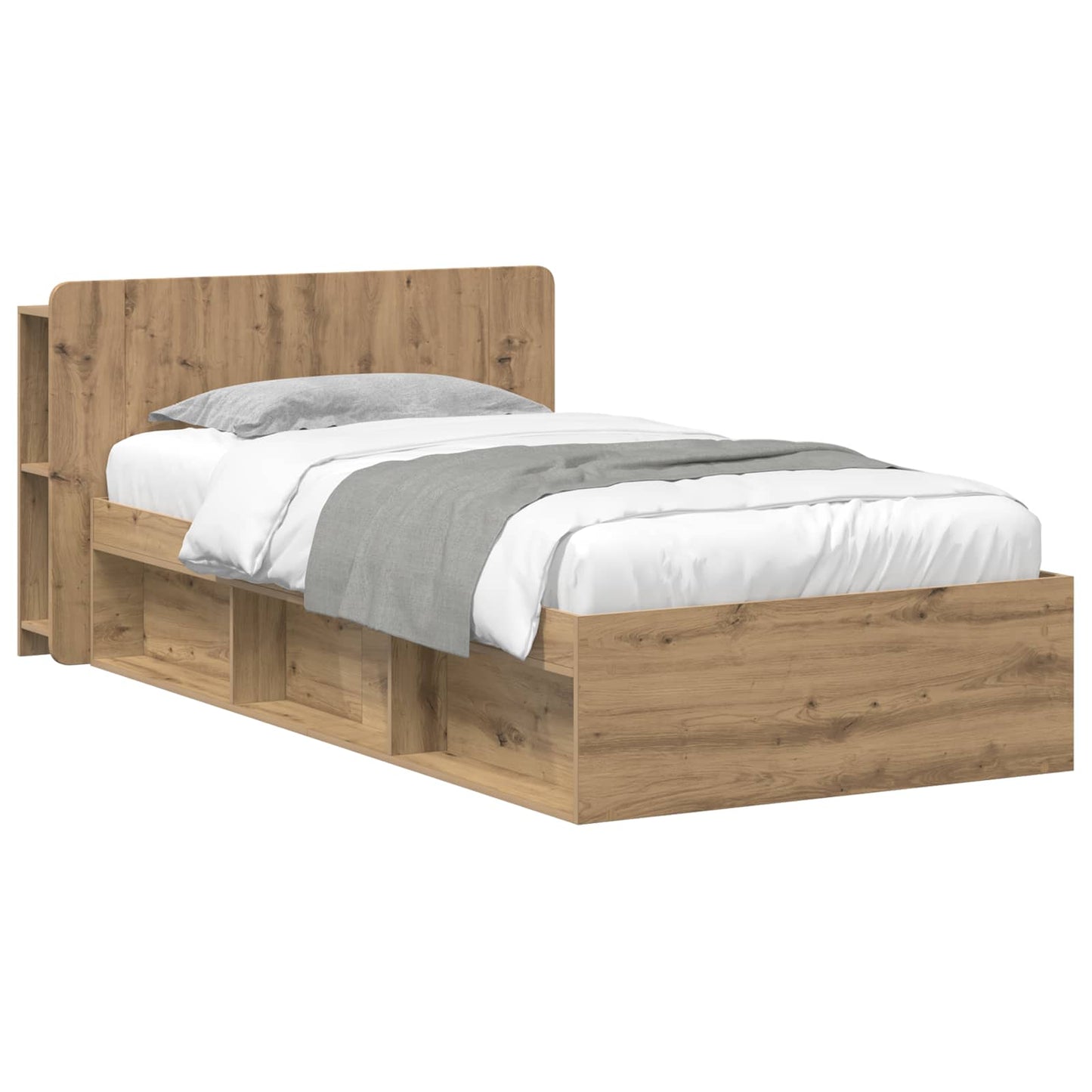 Sengeramme med oppbevaring Artisan eik 90 x 190 cm