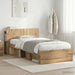 Sengeramme med oppbevaring Artisan eik 100 x 200 cm
