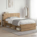 Sengeramme med oppbevaring Artisan eik 90 x 200 cm
