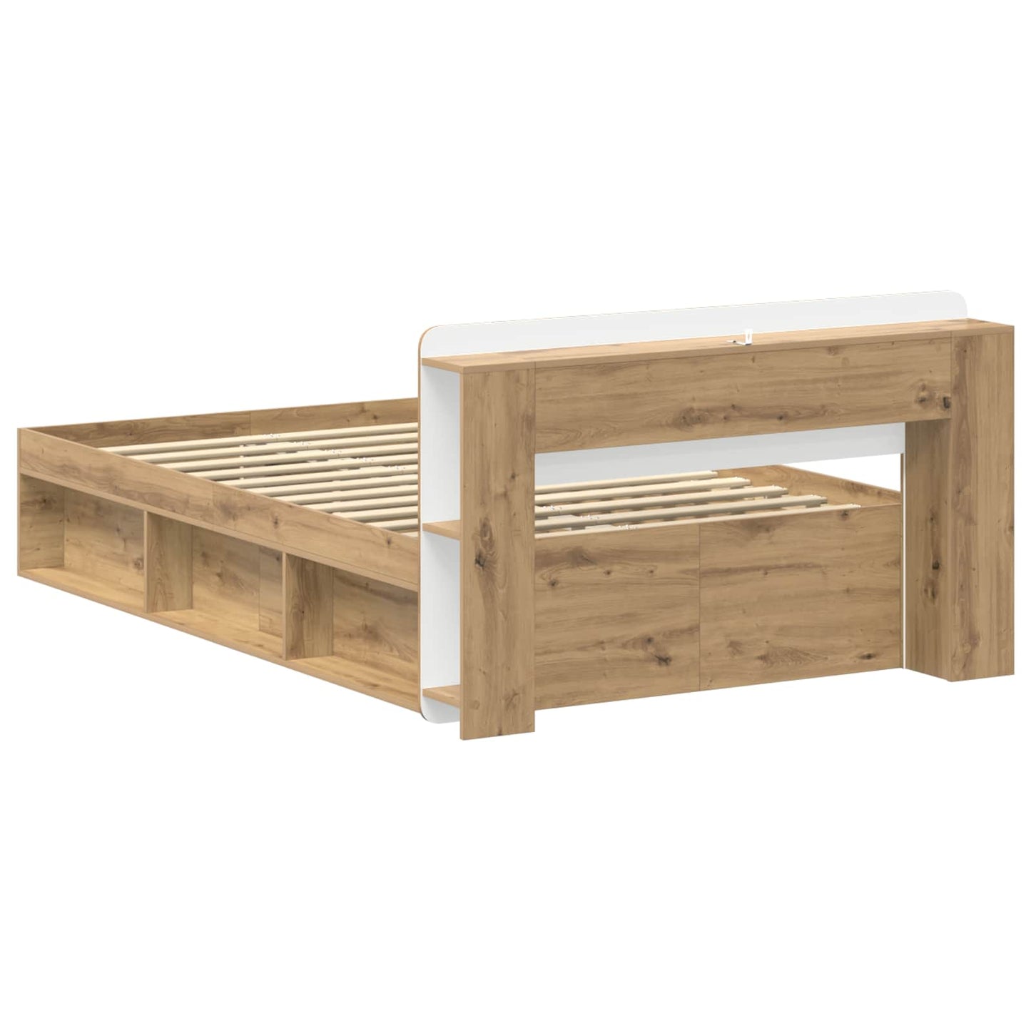 Sengeramme med oppbevaring Artisan eik 120 x 190 cm