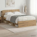 Sengeramme med oppbevaring Artisan eik 120 x 200 cm