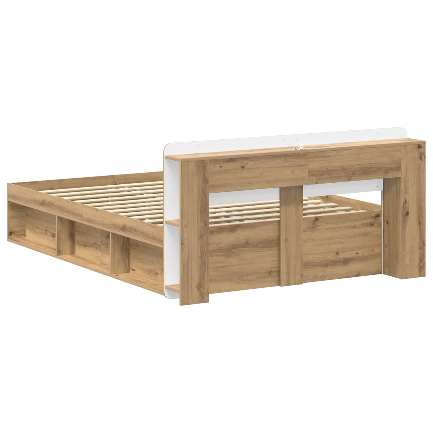 Sengeramme med oppbevaring Artisan eik 150 x 200 cm