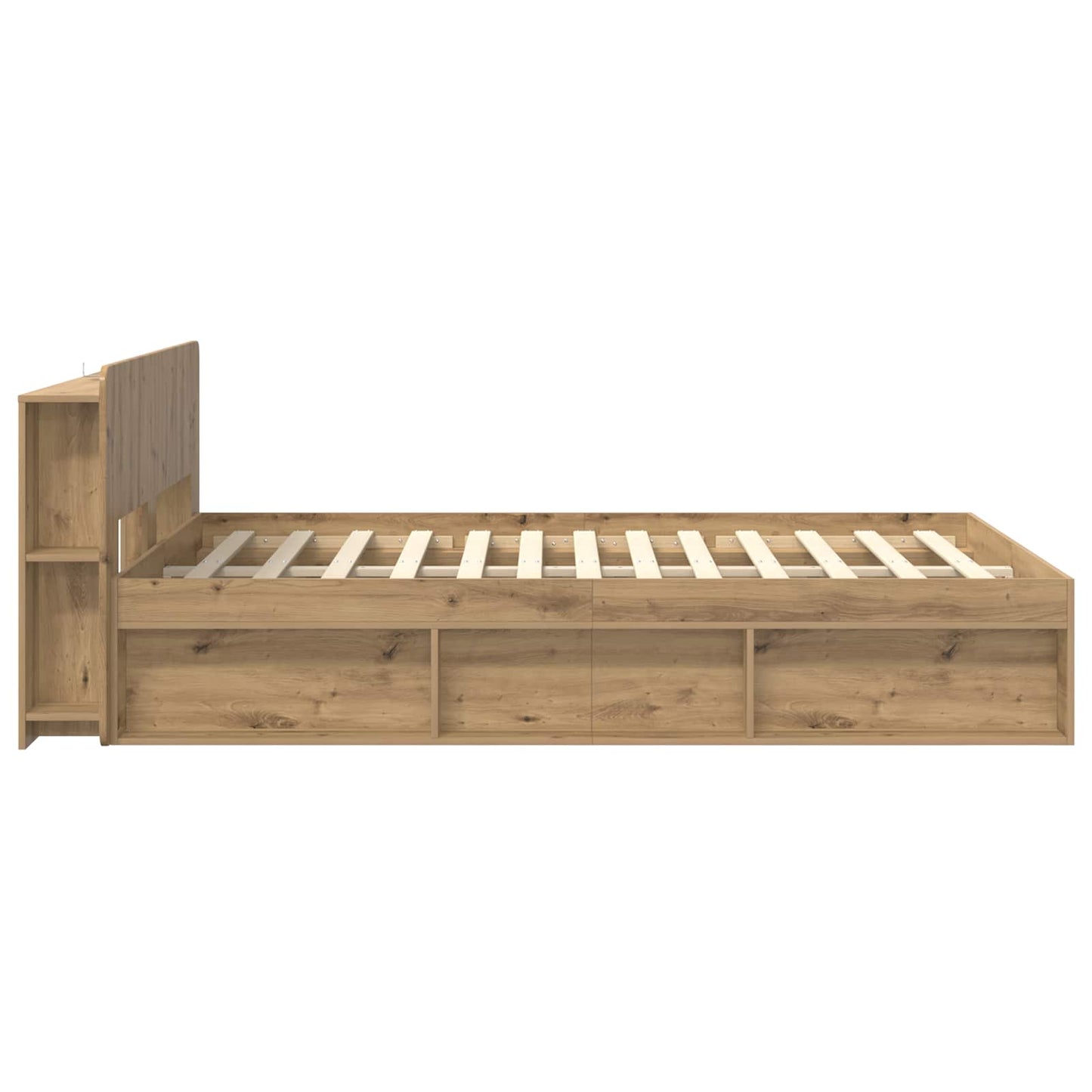 Sengeramme med oppbevaring Artisan eik 150 x 200 cm