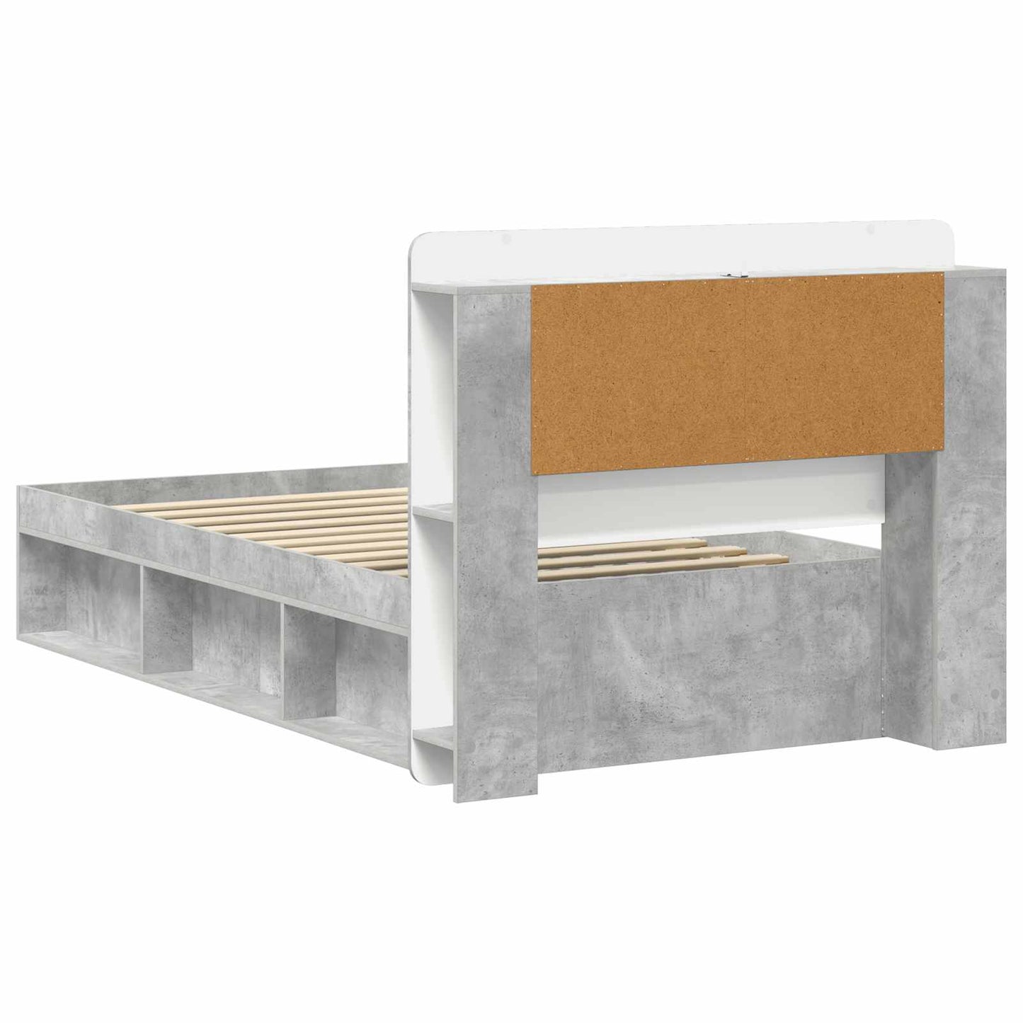 Sengeramme med oppbevaring Betonggrå 100 x 200 cm