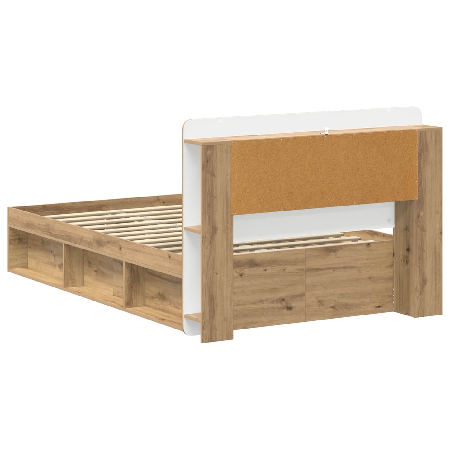 Sengeramme med oppbevaring Artisan eik 120 x 190 cm