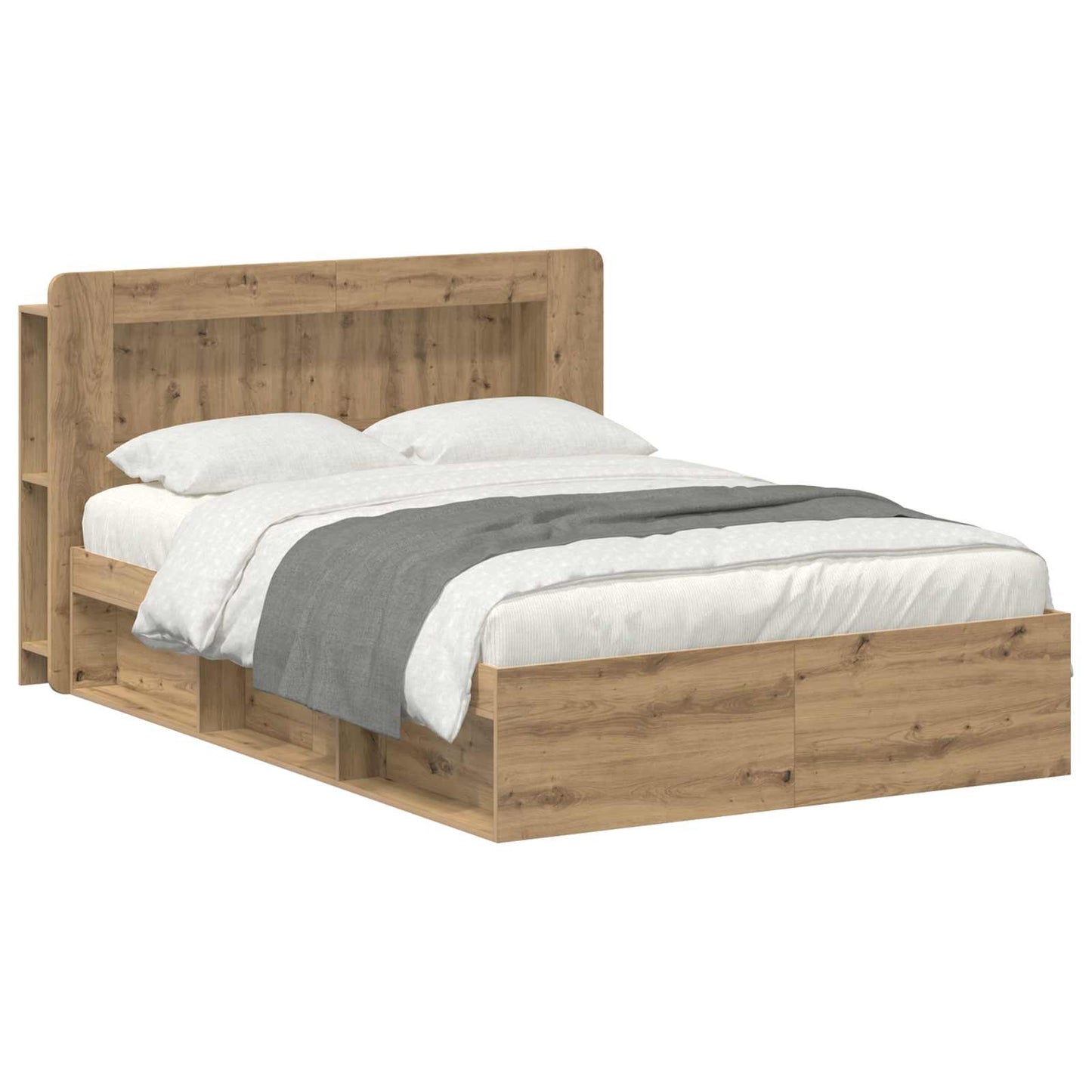 Sengeramme med oppbevaring Artisan eik 140 x 190 cm