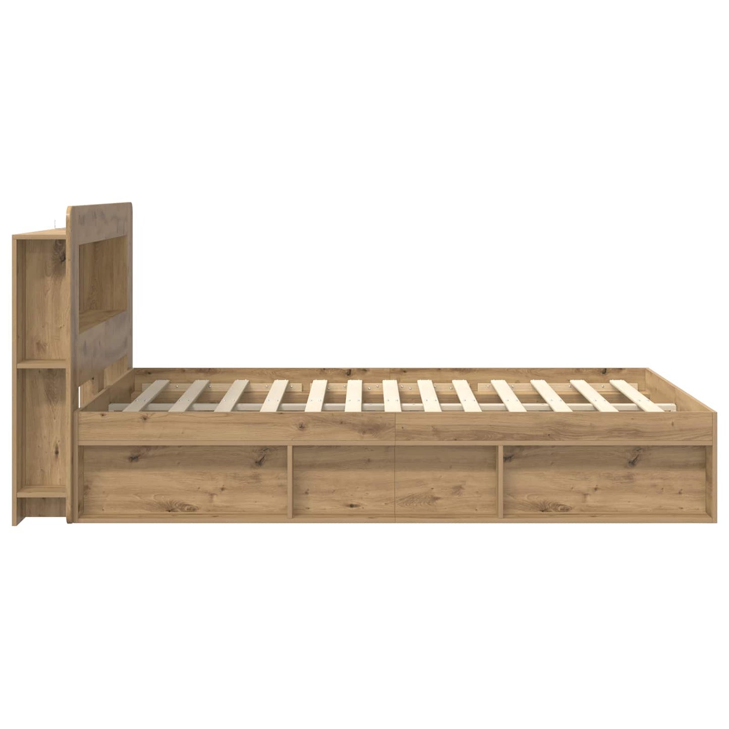 Sengeramme med oppbevaring Artisan eik 140 x 190 cm