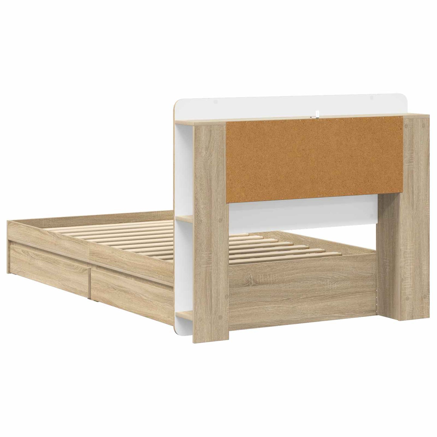 Sengeramme med oppbevaring med skuff Sonoma eik 100 x 200 cm