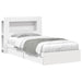 Sengeramme med oppbevaring Hvit 90 x 200 cm Konstruert tre