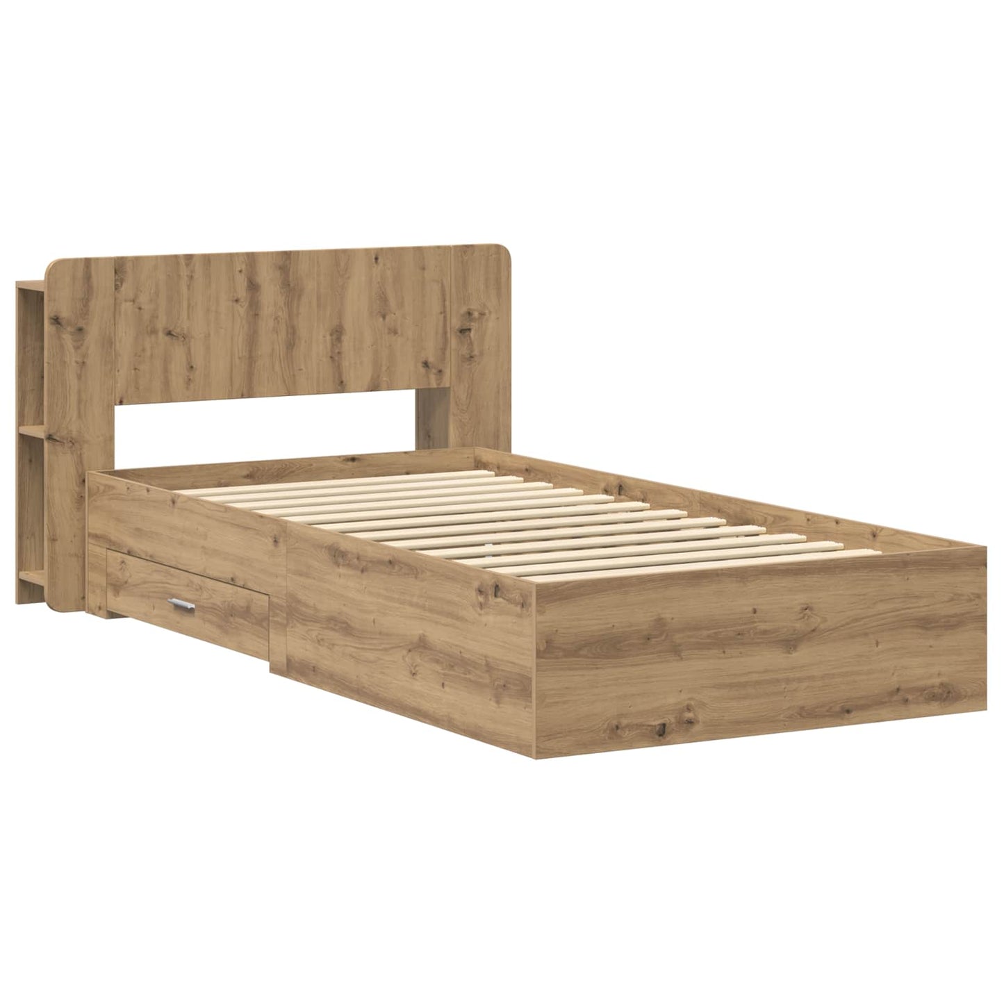 Sengeramme med oppbevaring Artisan eik 80 x 200 cm